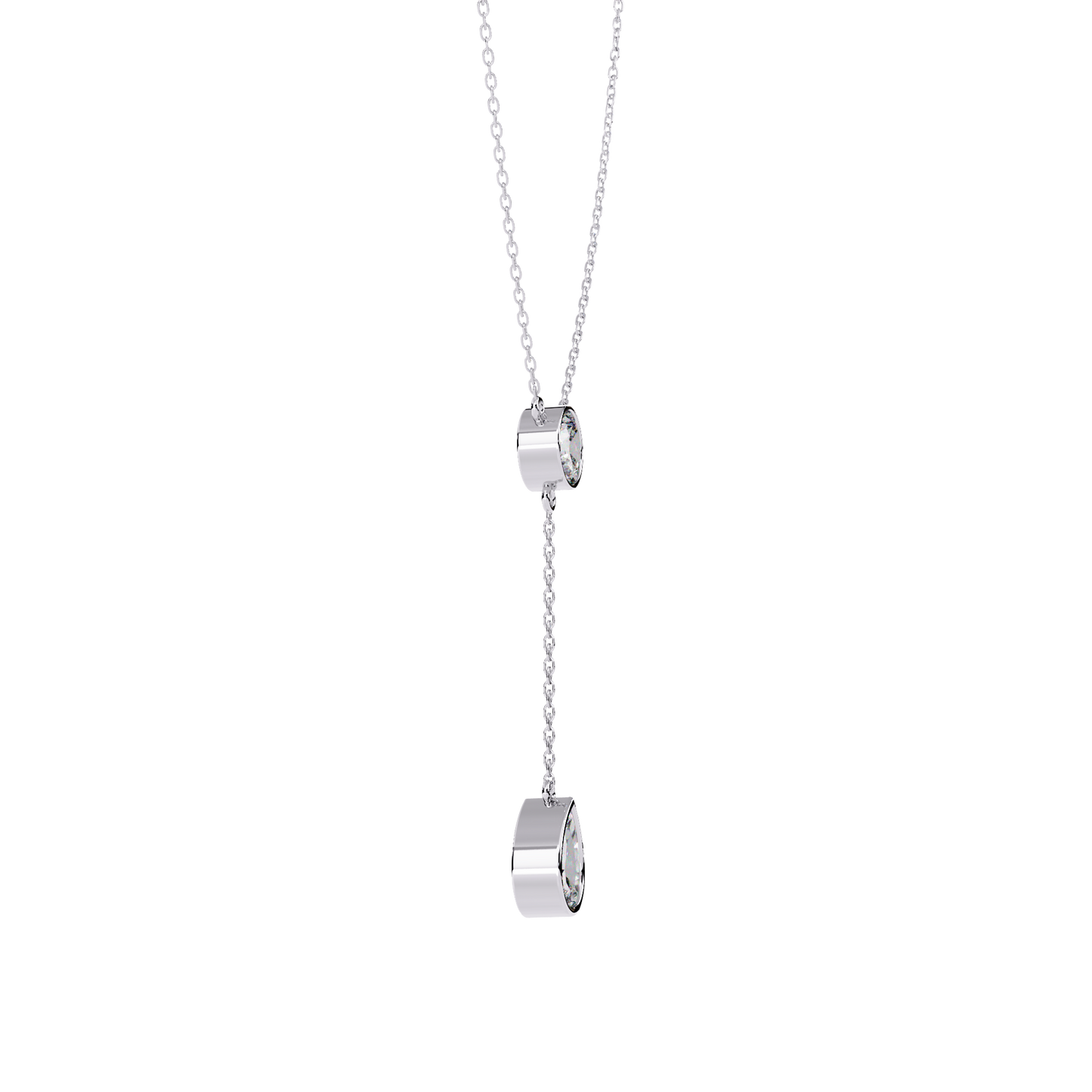Classic Y-Necklace with Sparkling Diamonds