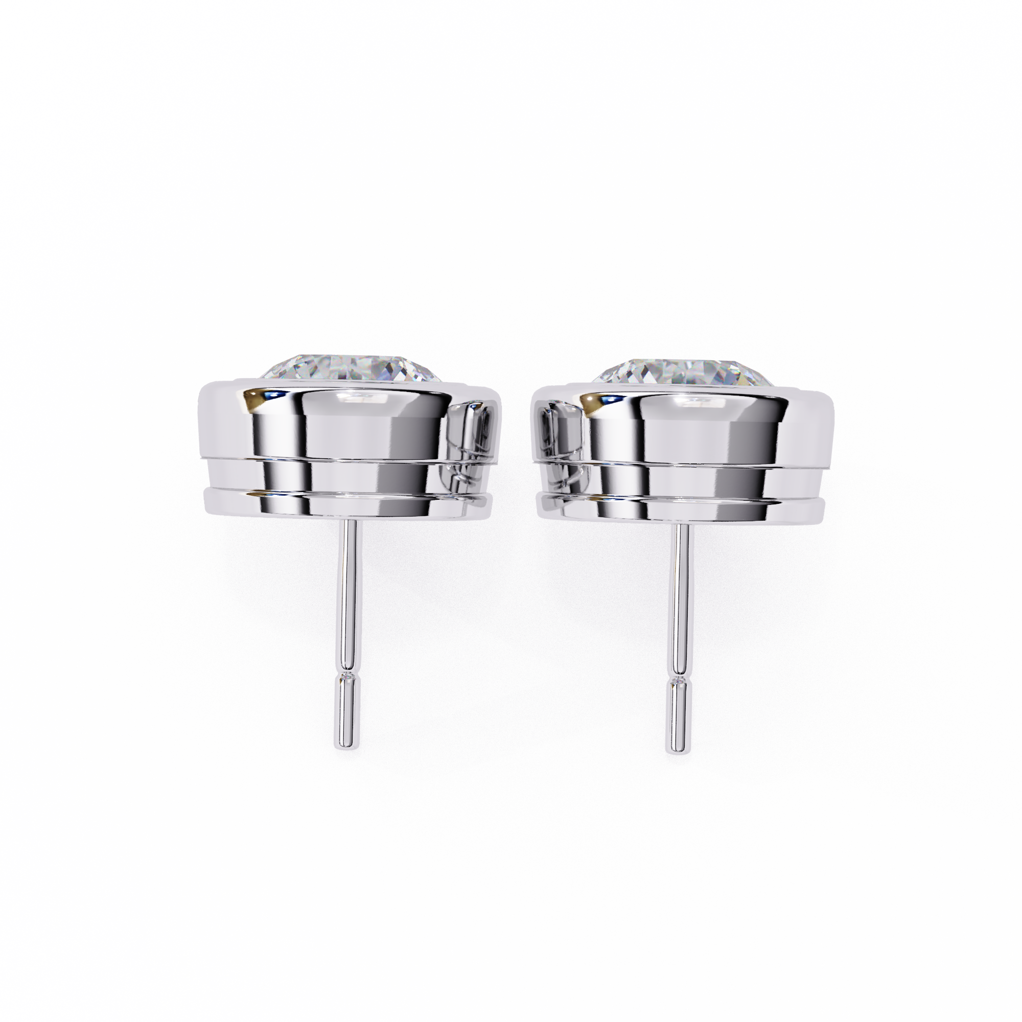 Round Diamond Stud Earrings Timeless Round Cut Gift for Women