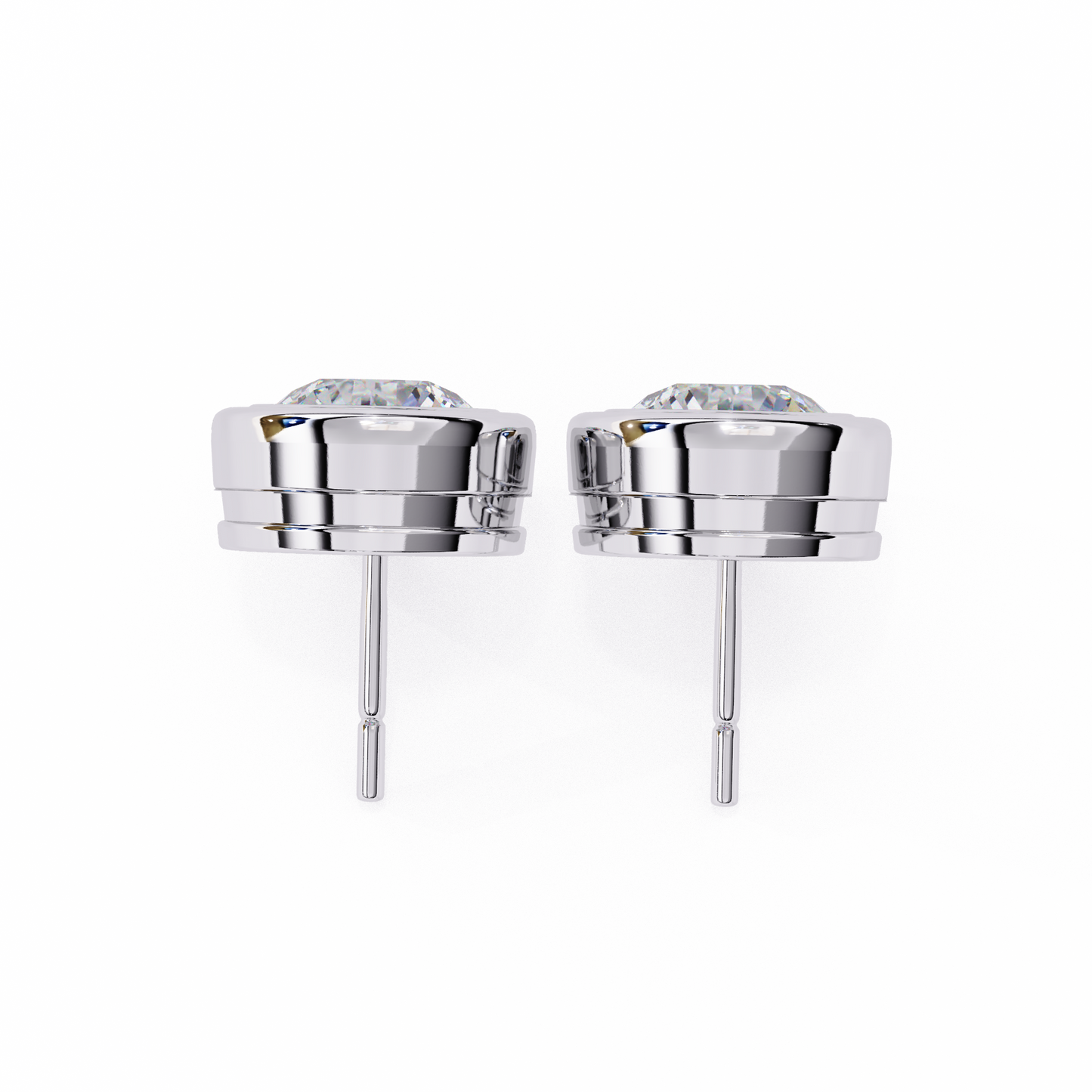 Round Diamond Stud Earrings Timeless Round Cut Gift for Women