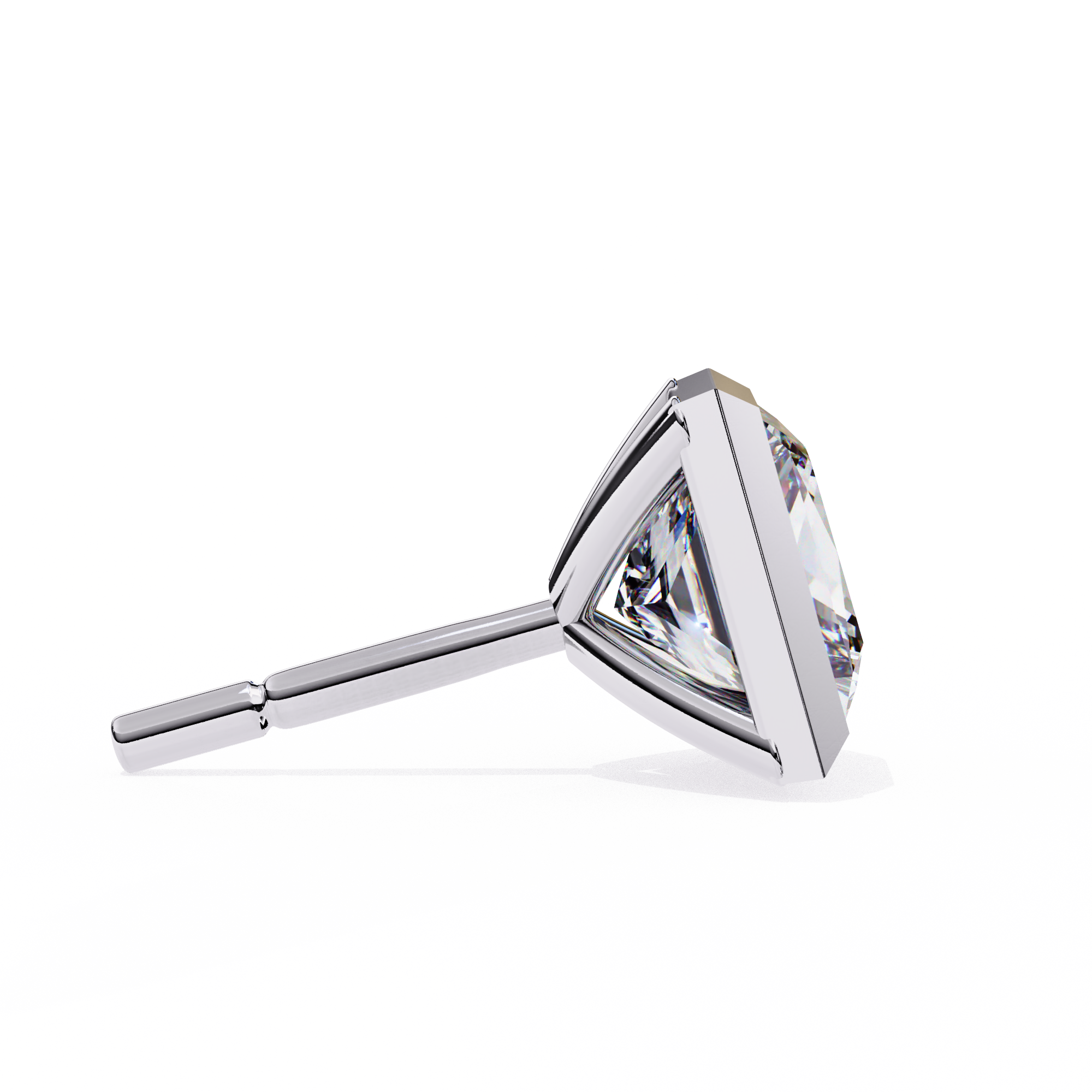 Princess Solitaire Diamond Stud