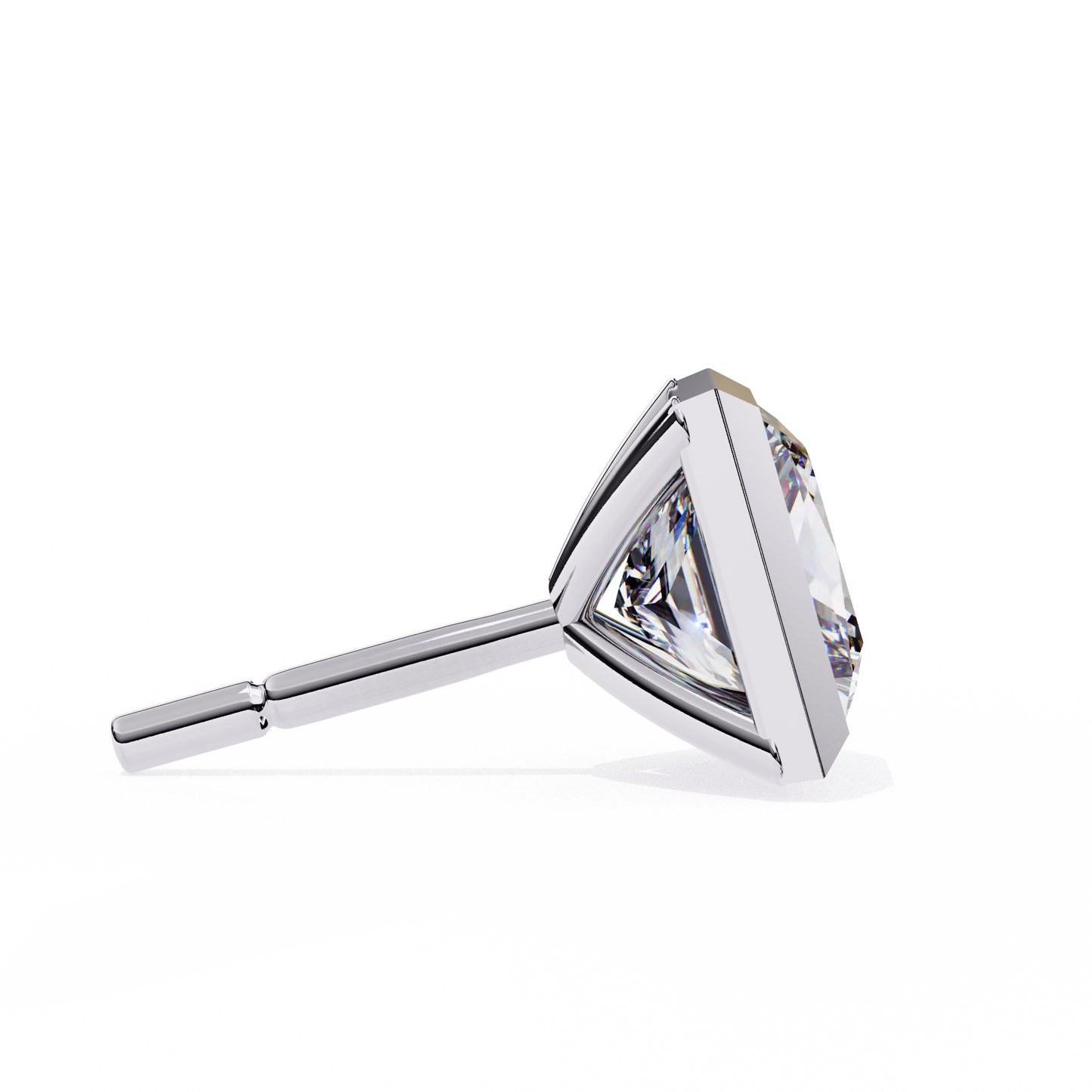 Princess Solitaire Diamond Stud