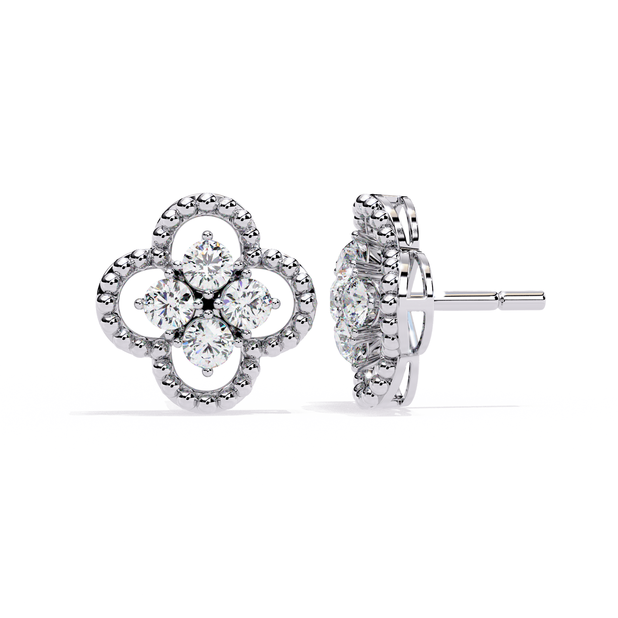 Buy Four-Stone Diamond Stud Earring