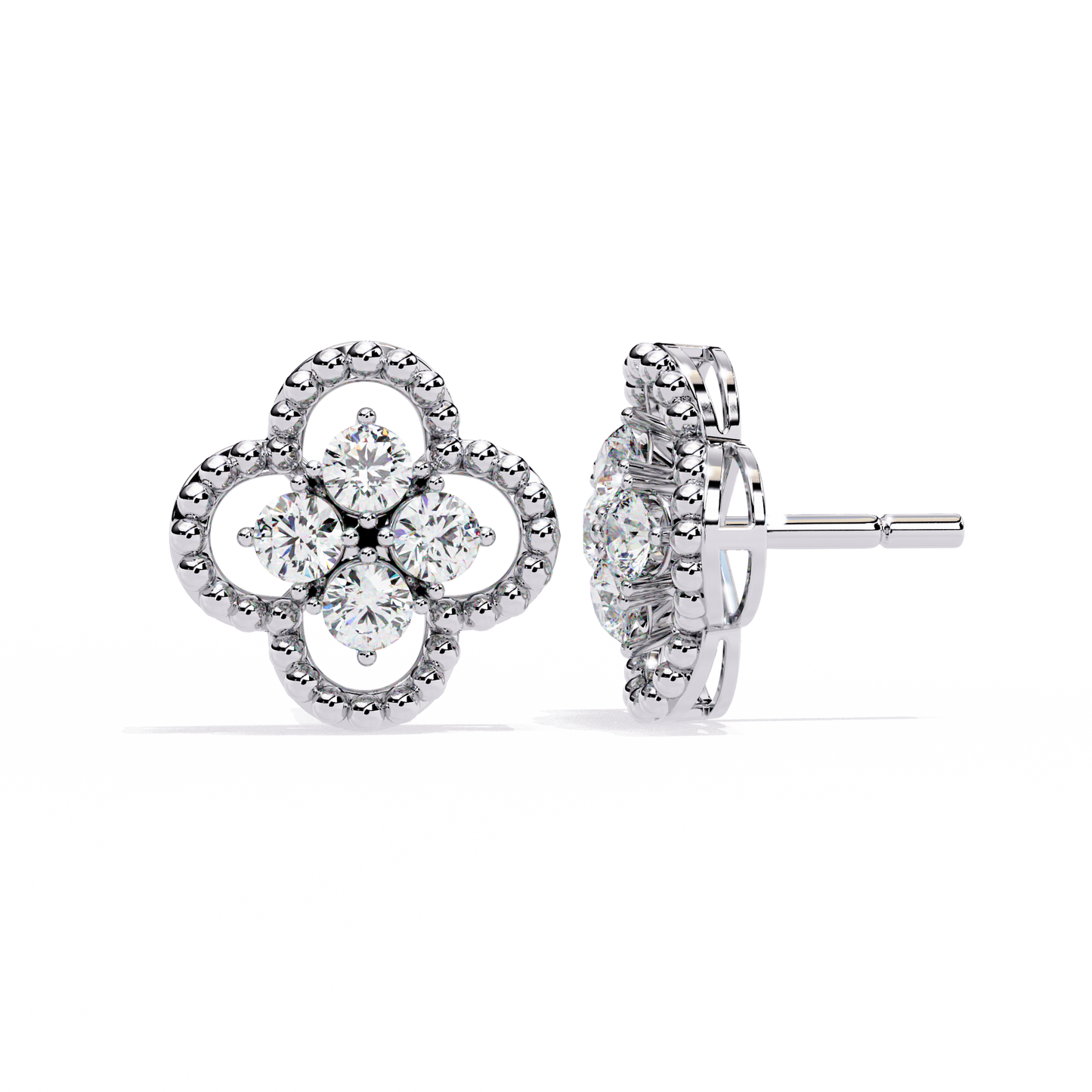 Buy Four-Stone Diamond Stud Earring
