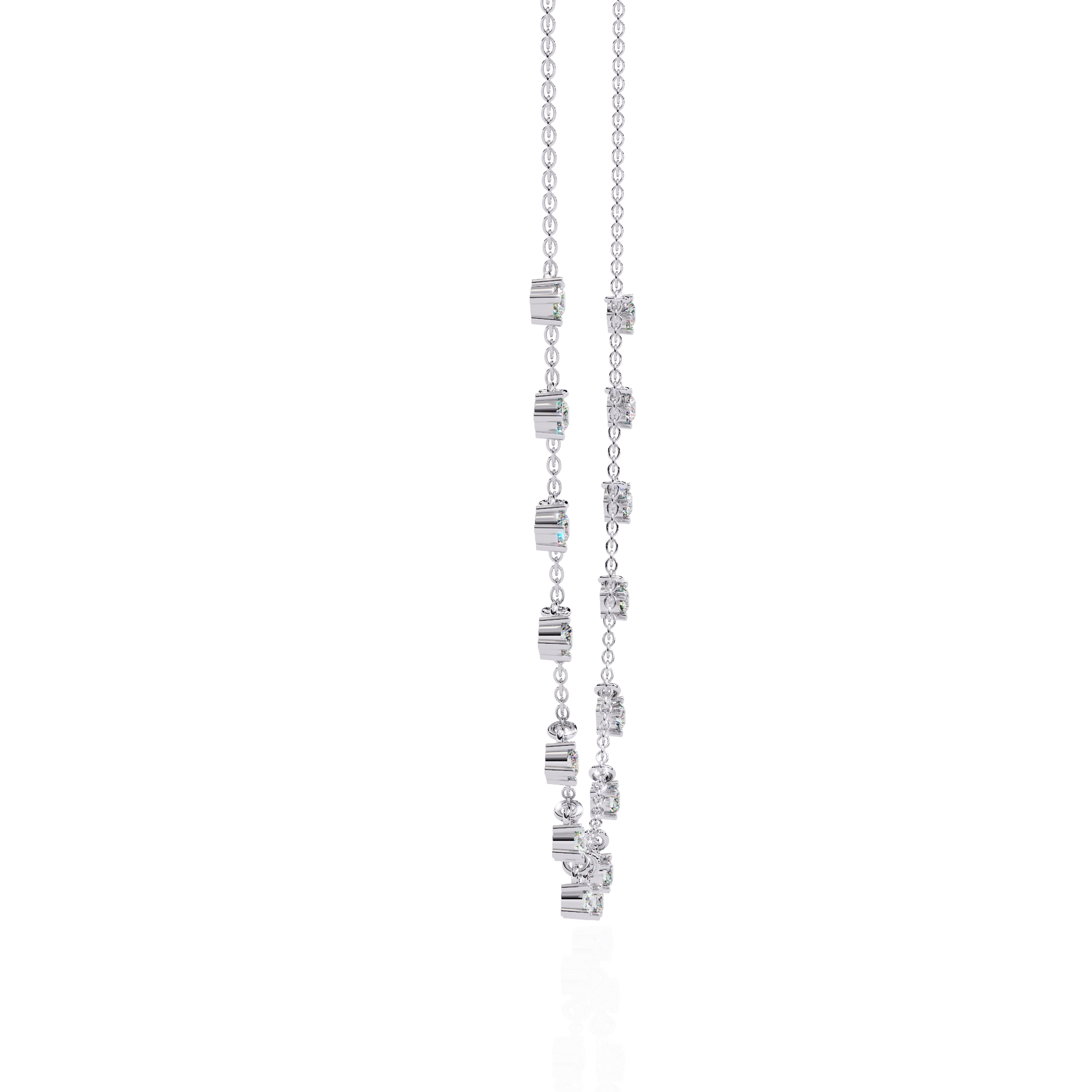 Lab Grown Lock Cut Diamond Necklace