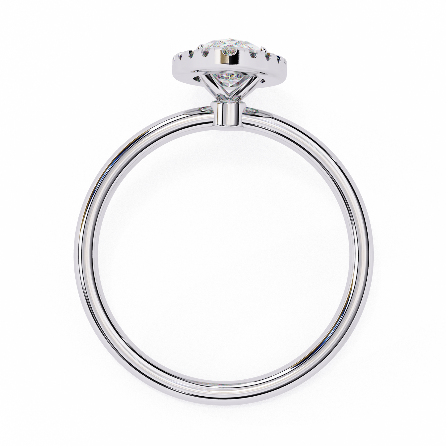 Lab Grown Marquise Diamond Halo Engagement Rings