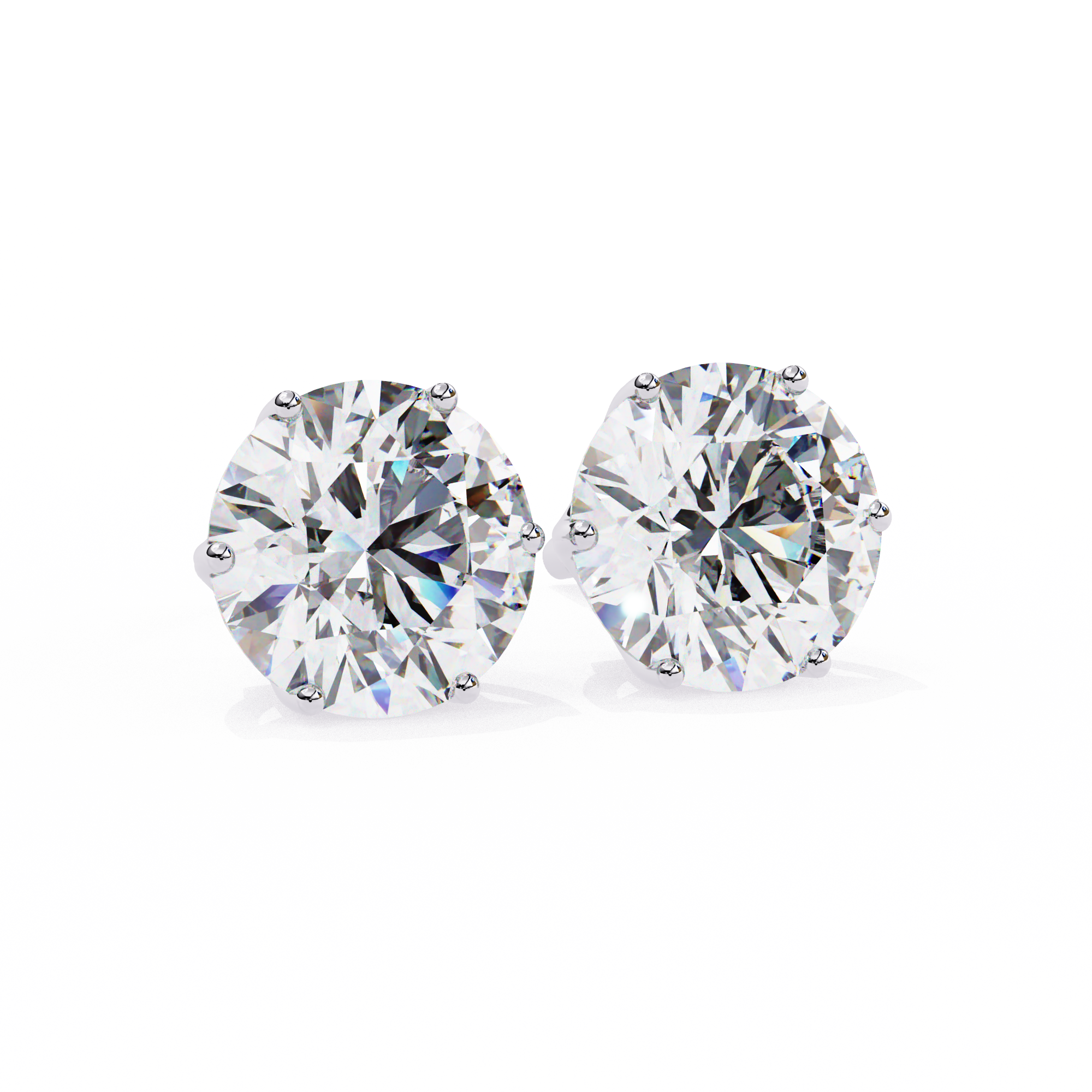 Classic Six Claw Diamond Stud Earrings