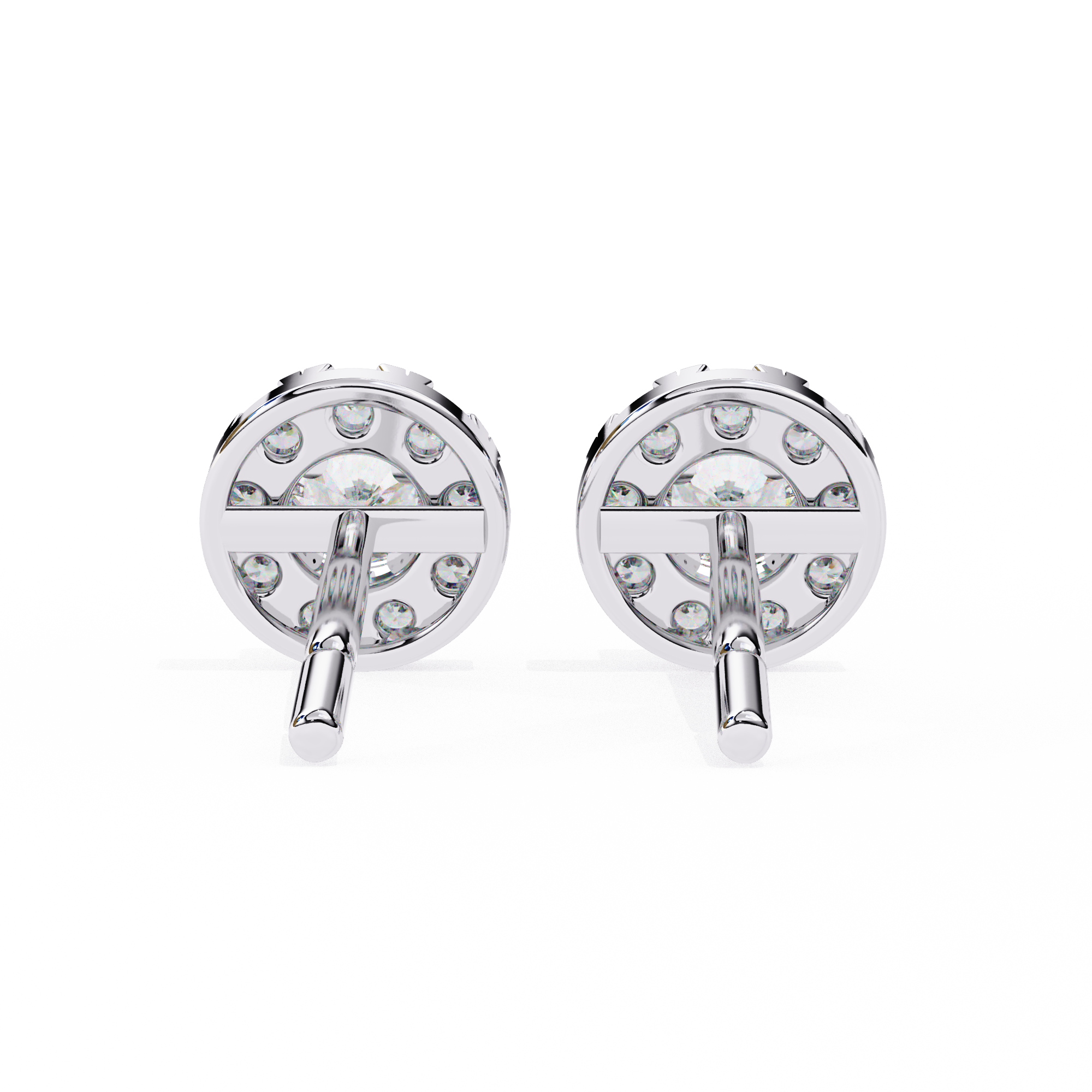 Halo Lab Grown Diamond Stud Earrings