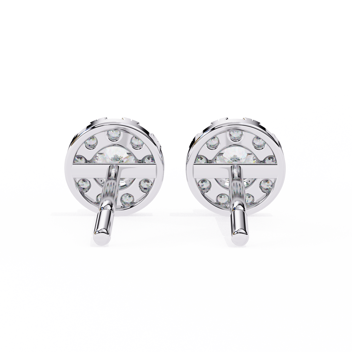 Halo Lab Grown Diamond Stud Earrings