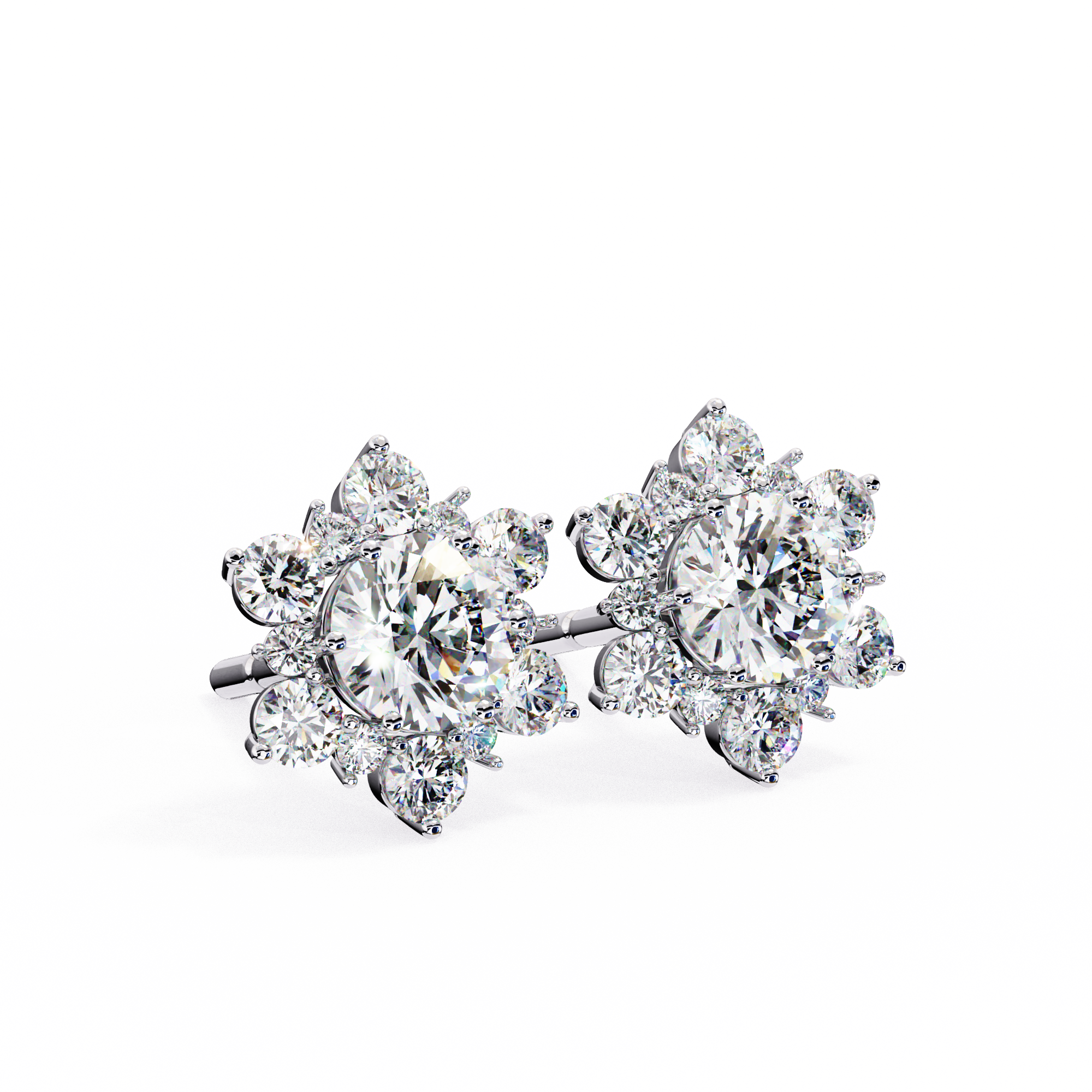 Flower Lab Grown Diamond Earrings