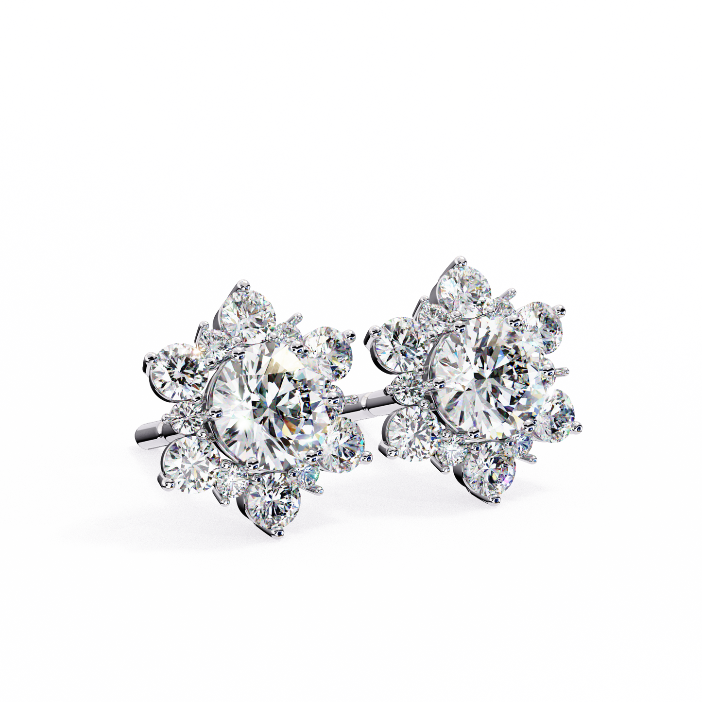 Flower Lab Grown Diamond Earrings