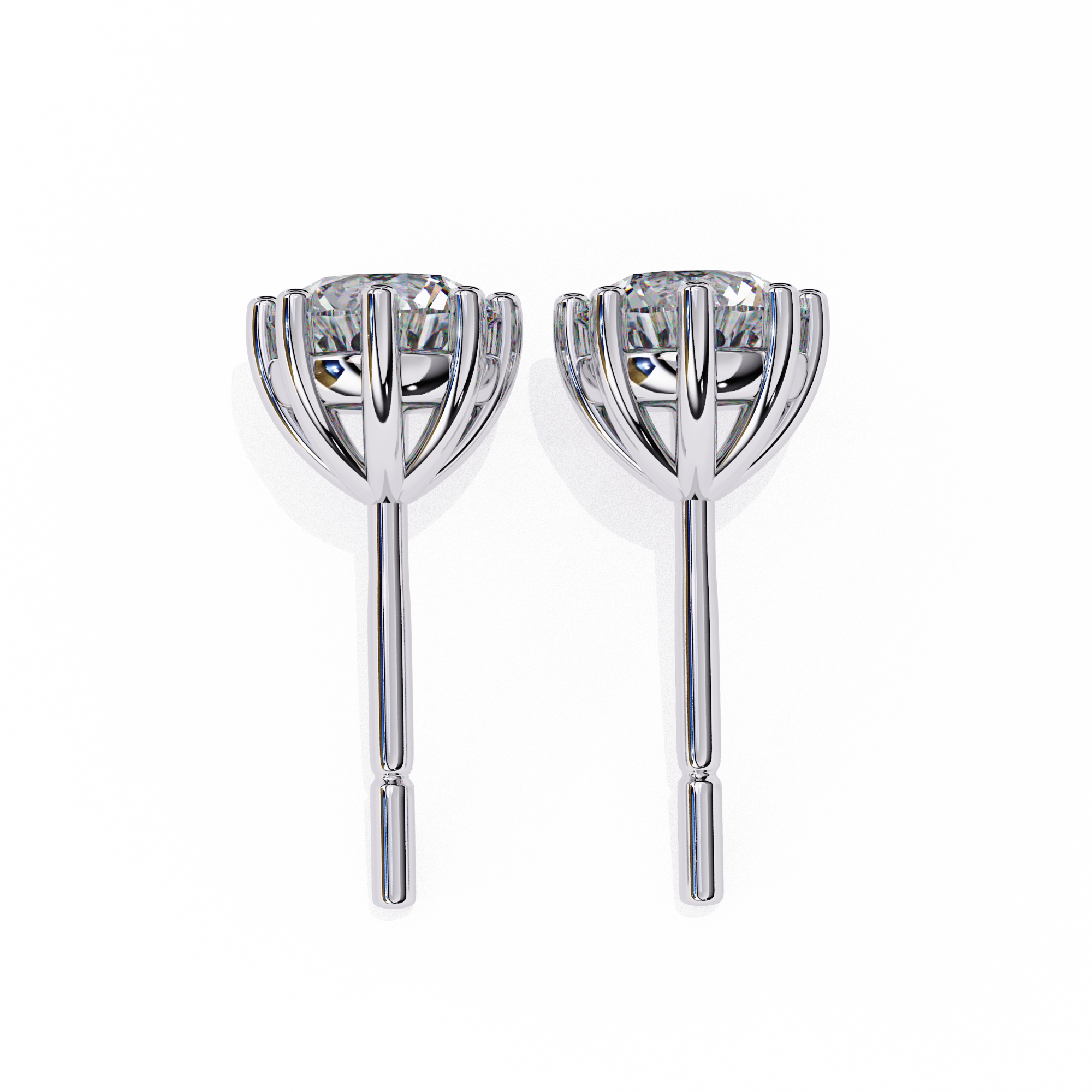 8 Prong Stud Earring