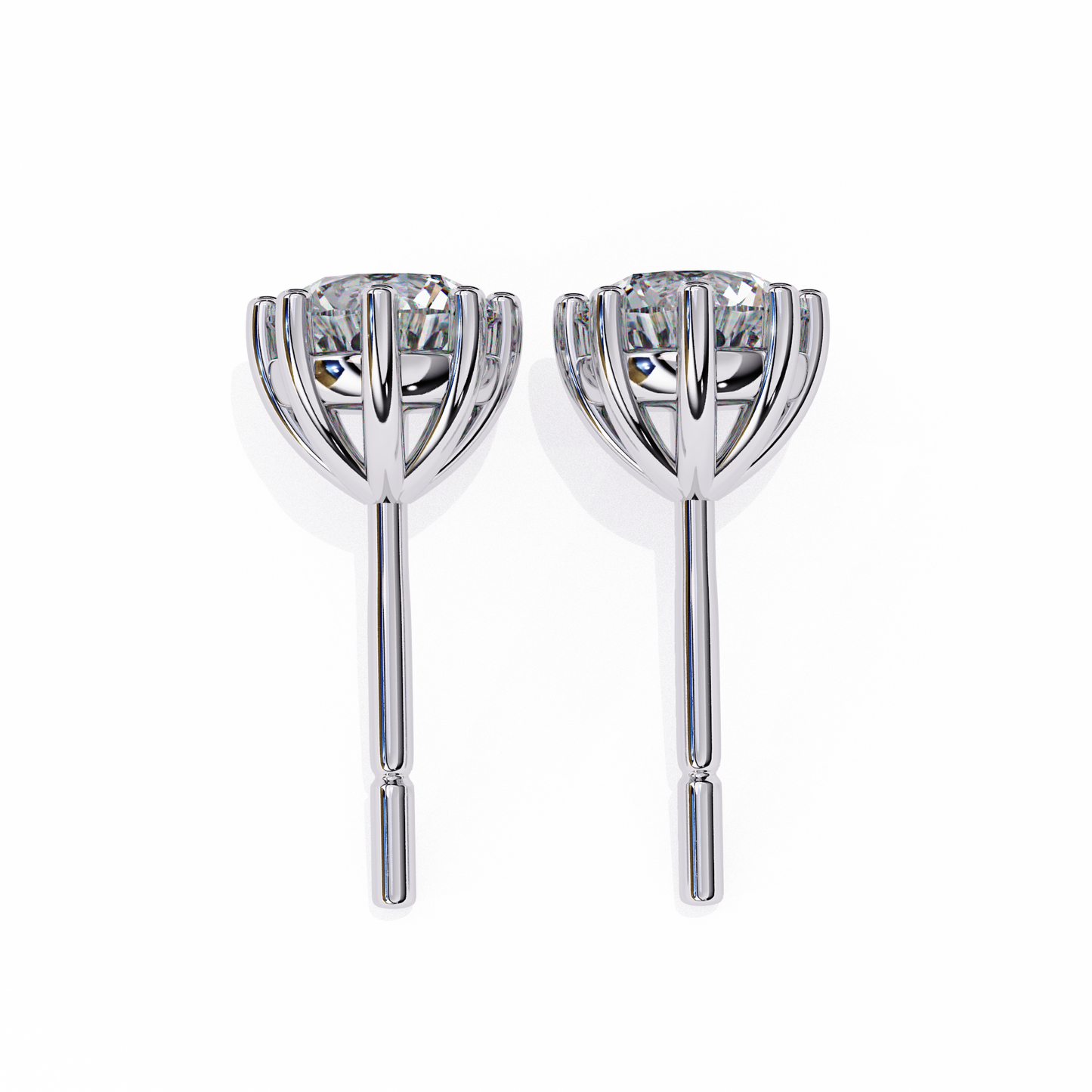 8 Prong Stud Earring