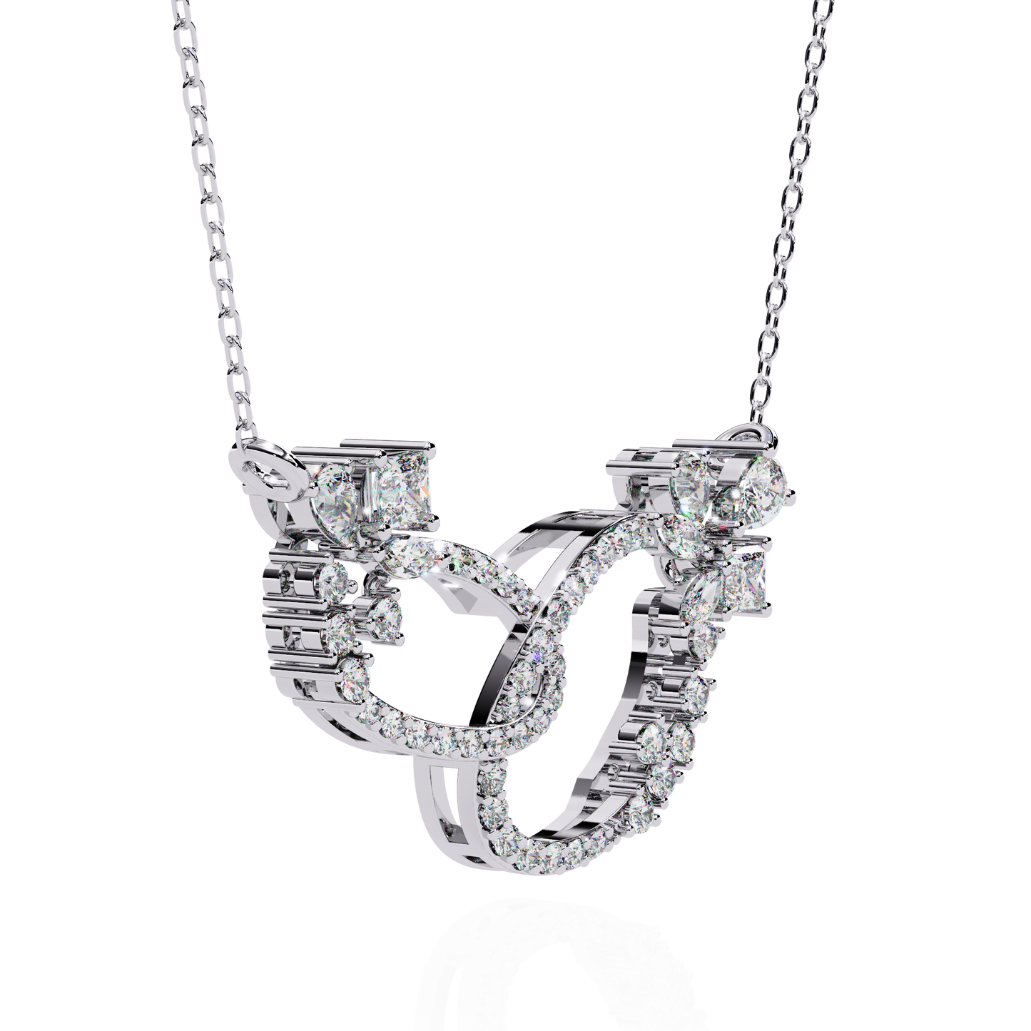 Round Lab Grown Diamond Necklaces