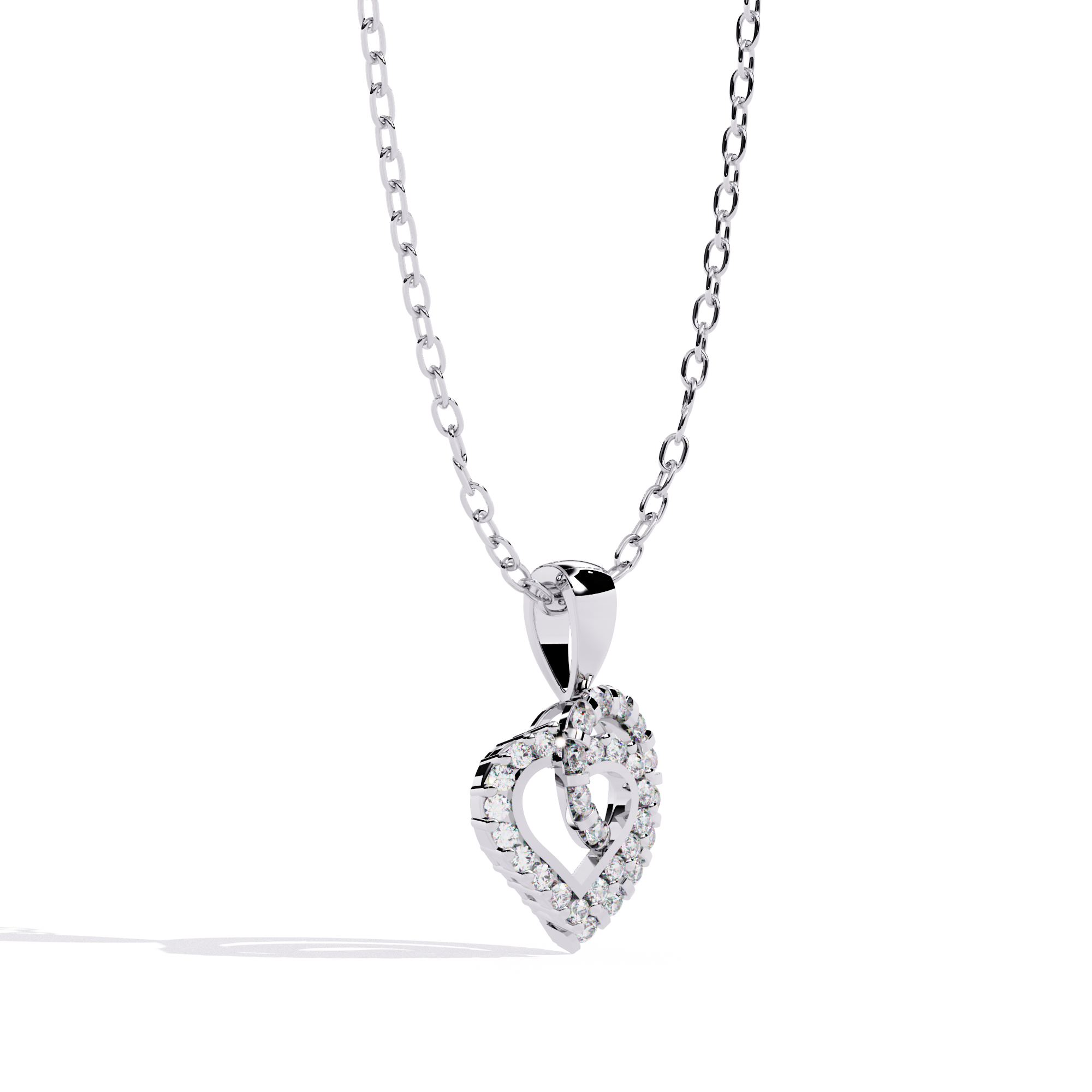 Vintage Double Heart Sweet Pendant