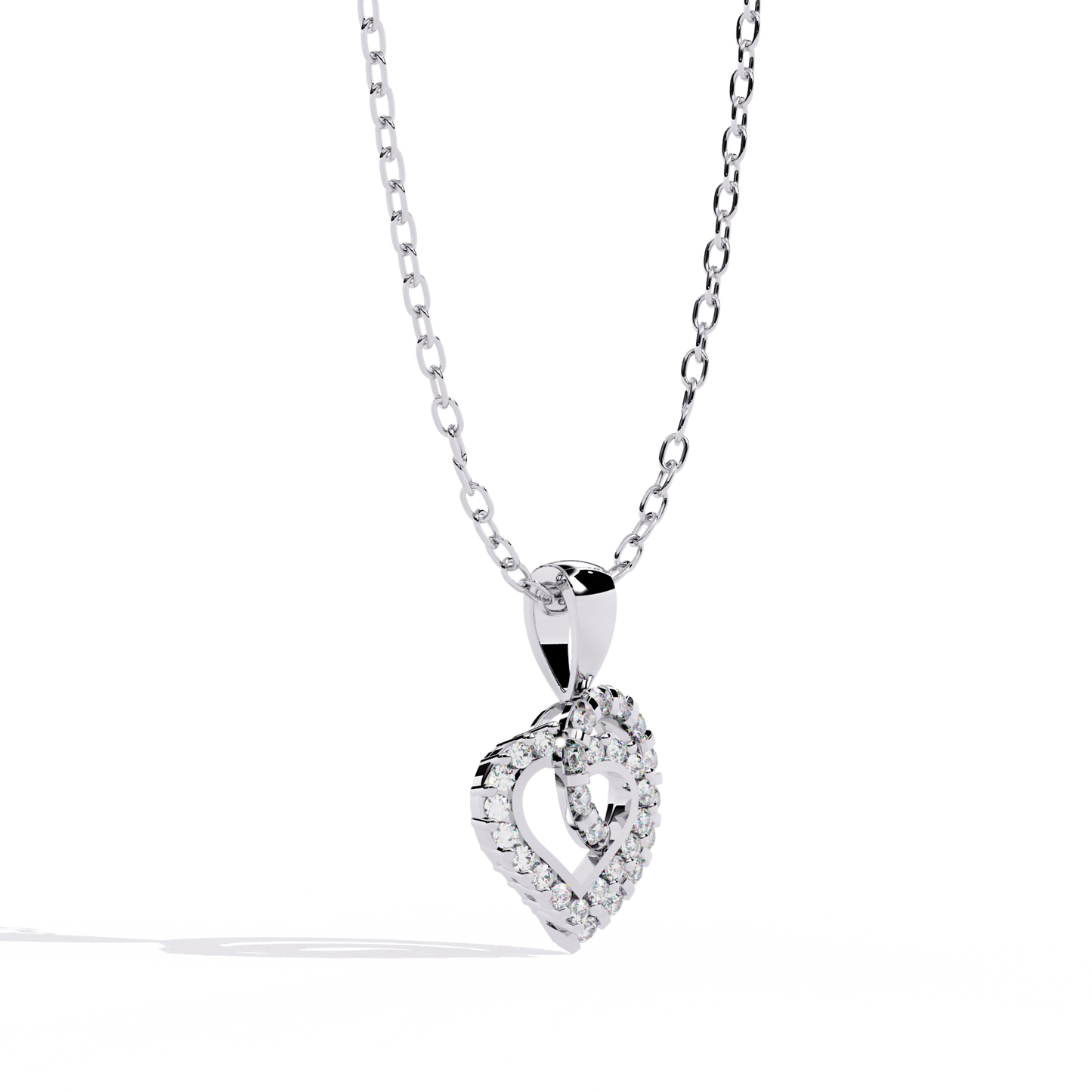 Vintage Double Heart Sweet Pendant
