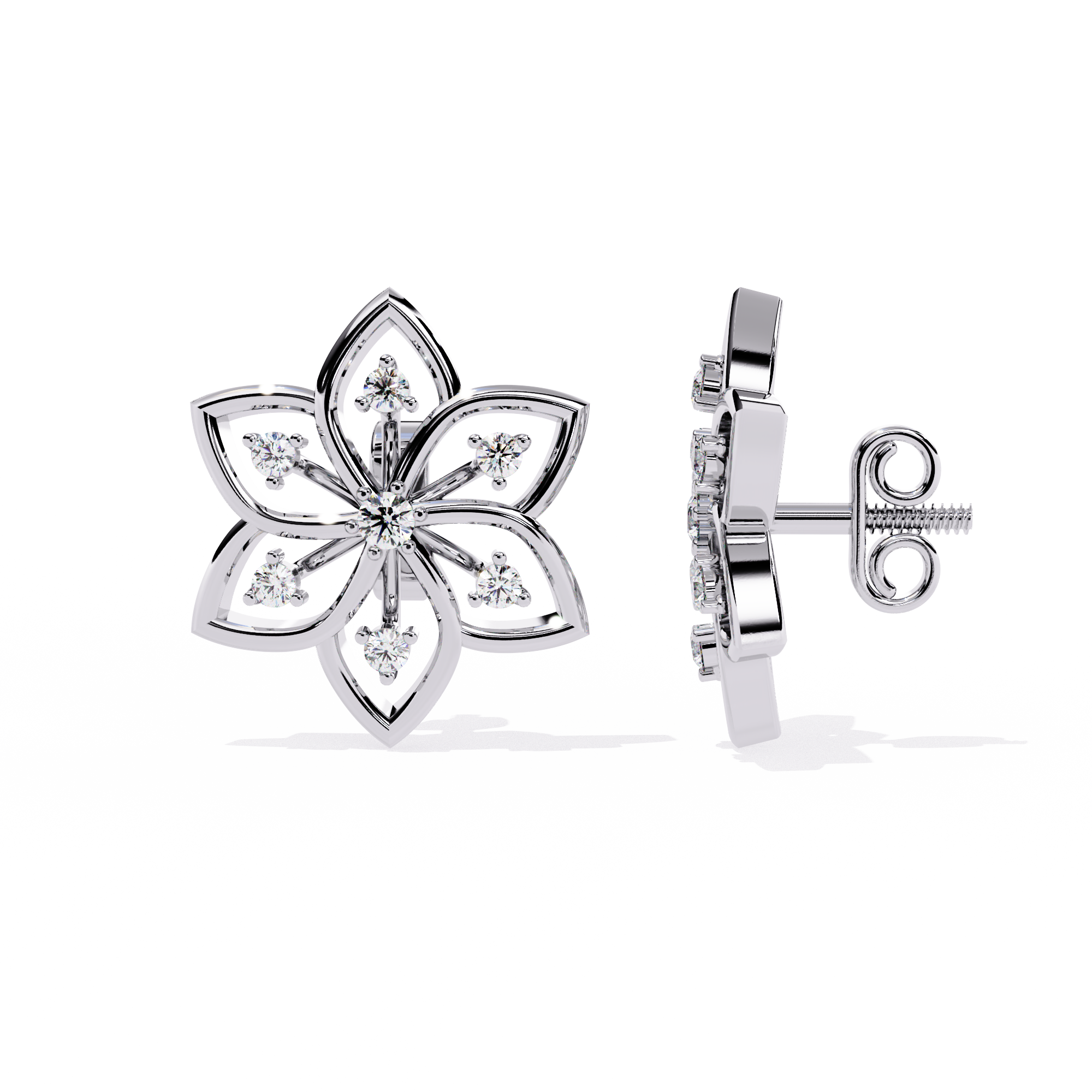 Pretty Petals Diamond Studs