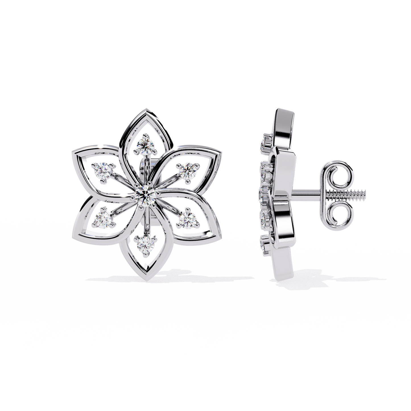 Pretty Petals Diamond Studs