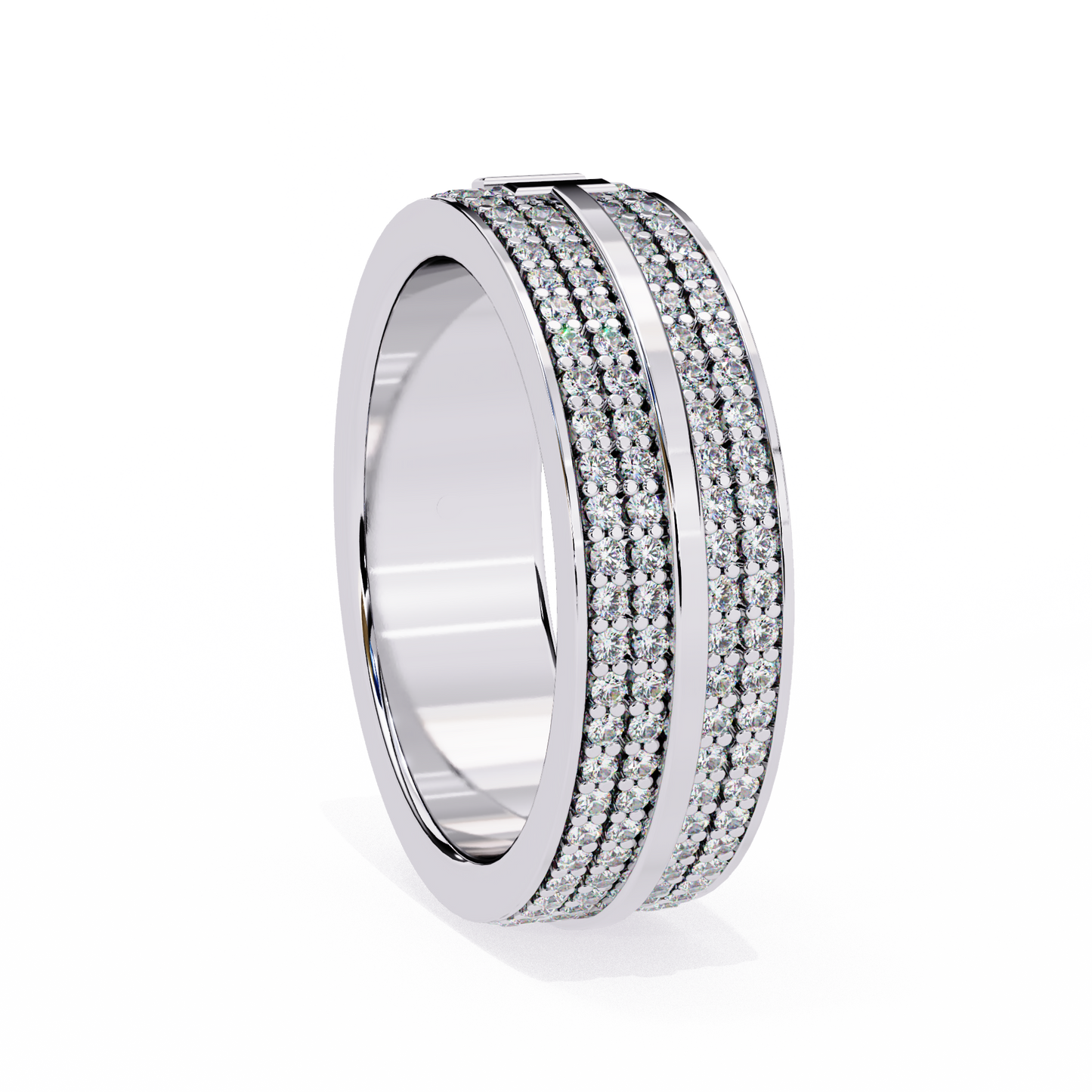 Lab grown Diamond T Wide Pavé Diamond Ring