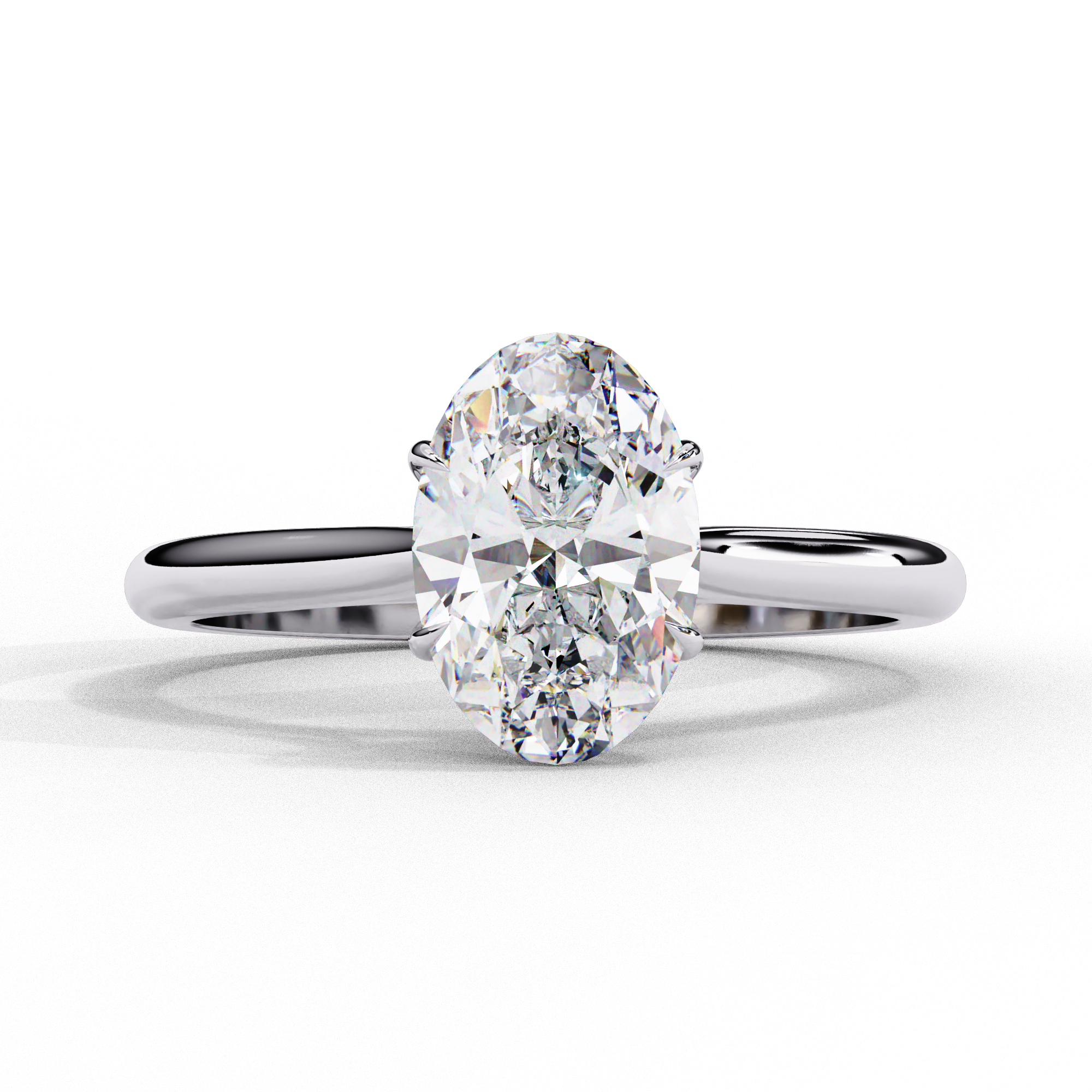 Regal Oval Solitaire Ring