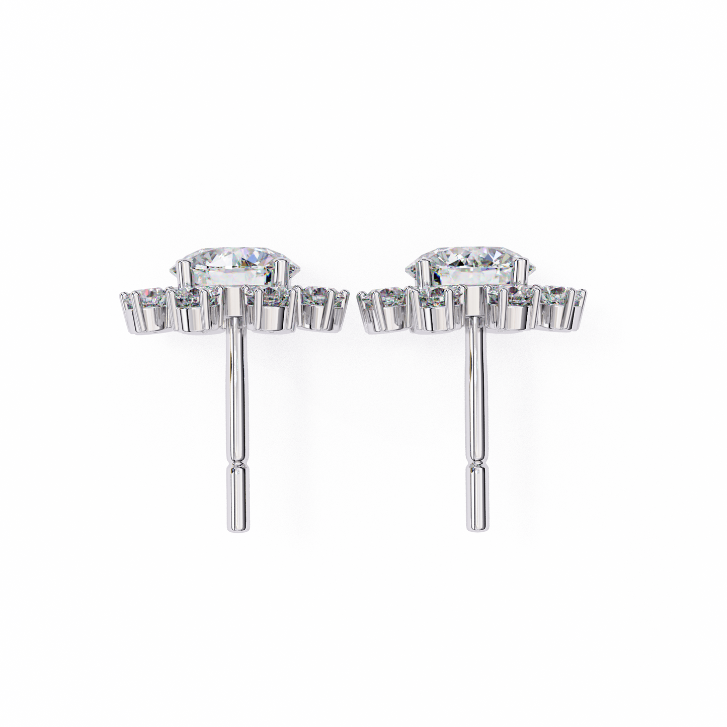 Round Studs with Wide Halo