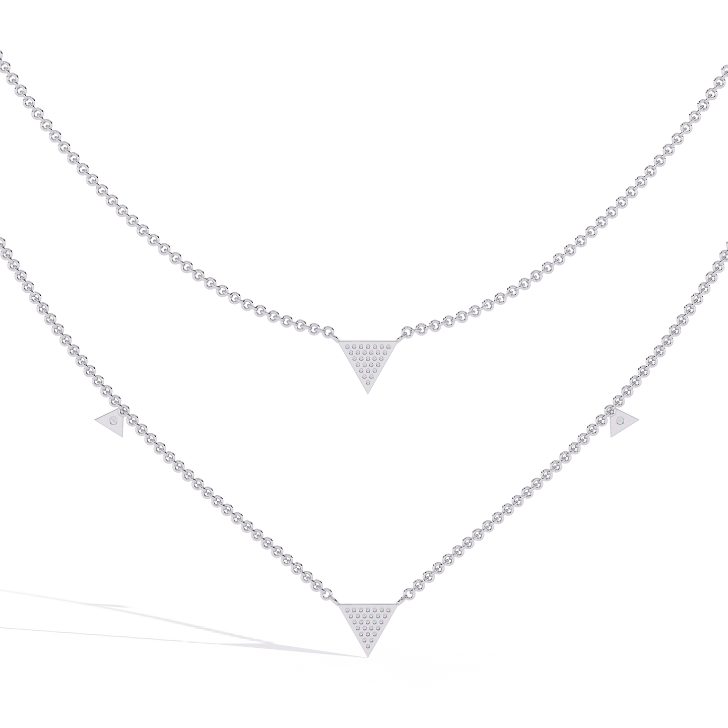 Modern Triangle Lab Grown Diamond Necklace
