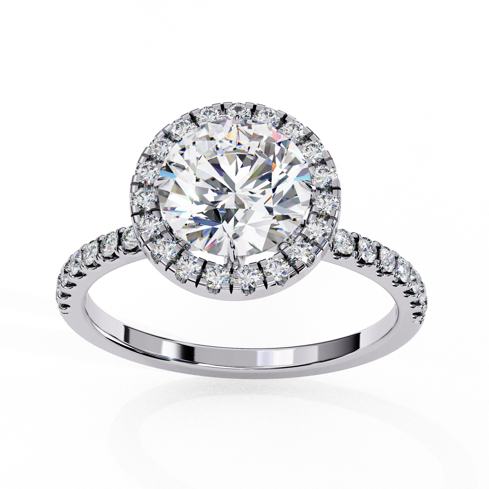 Round Halo Ring