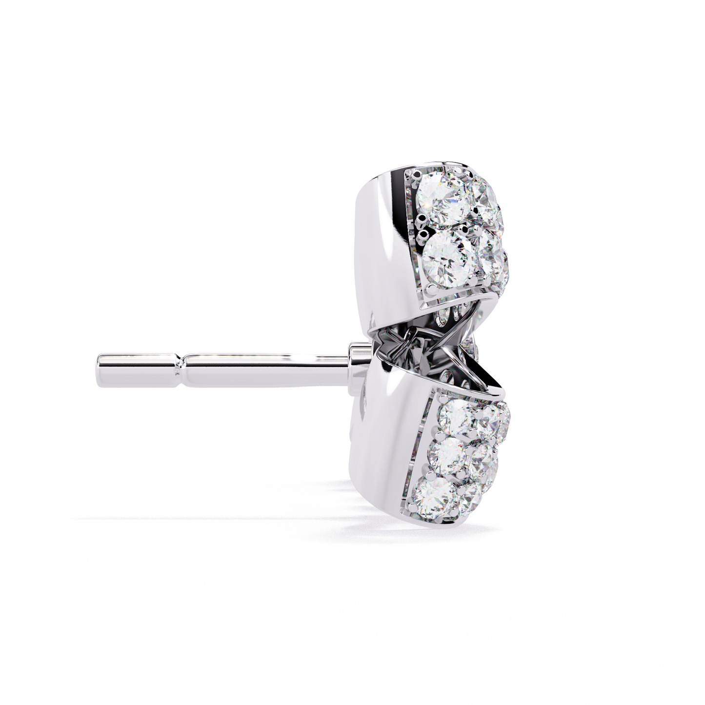 Diamond Bow Knot Stud Earrings
