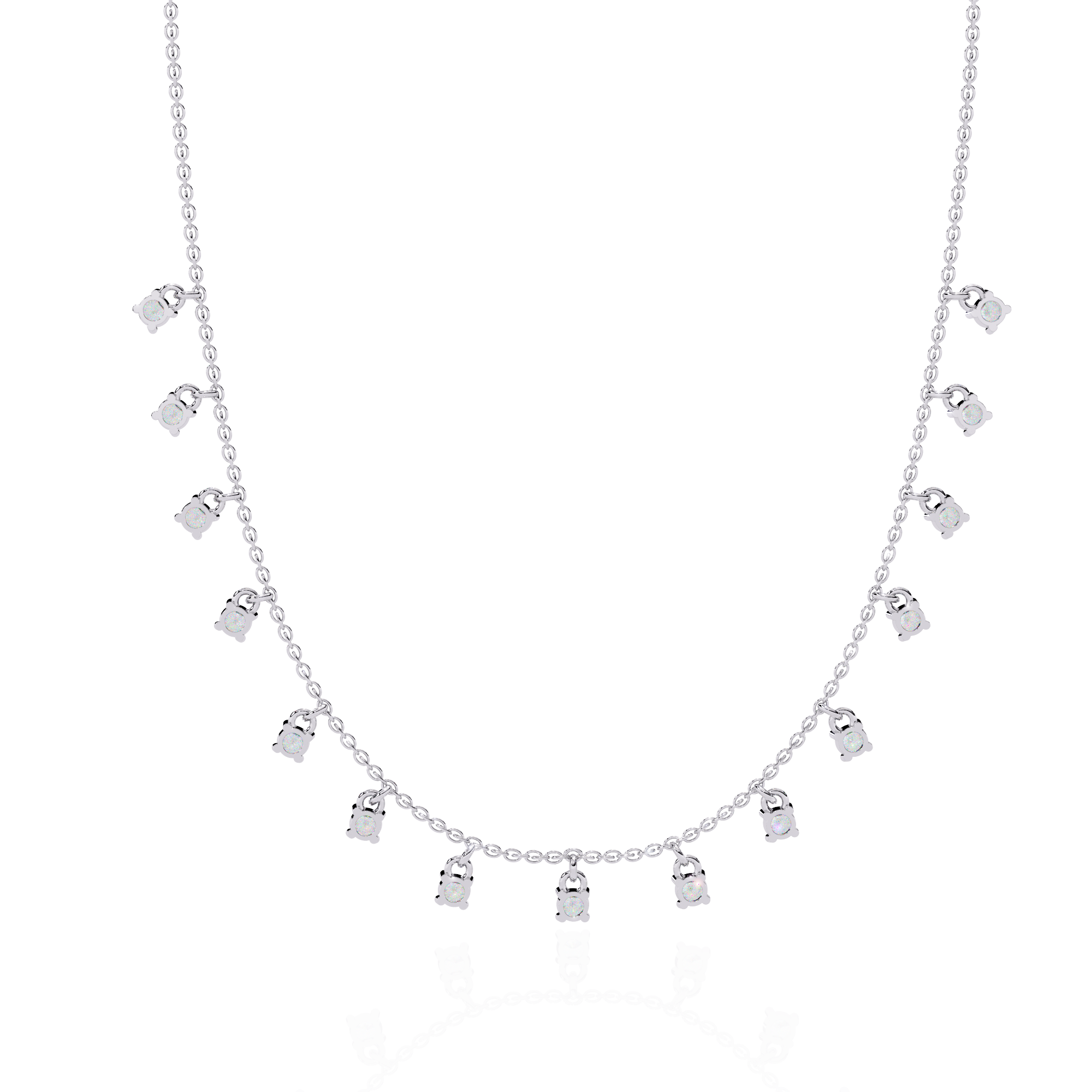 Lab Grown Lock Cut Diamond Necklace