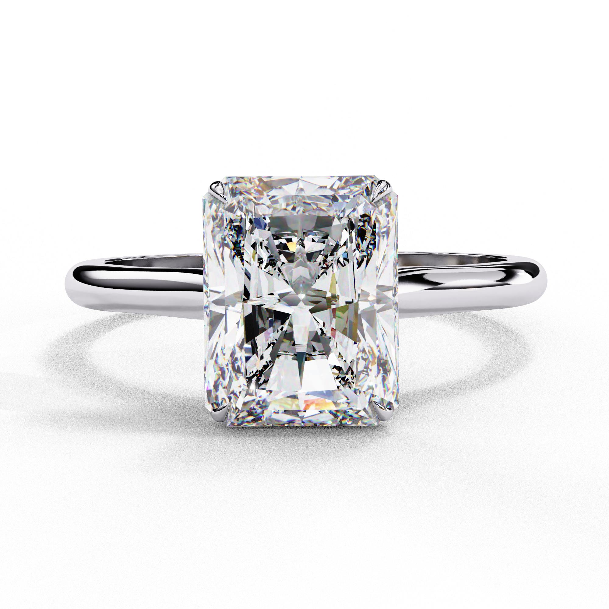 Radiant Cut Lab Grown Diamond Solitaire Engagement Ring