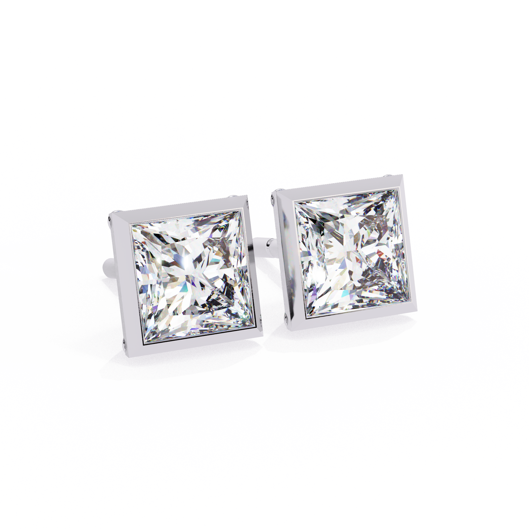 Princess Solitaire Diamond Stud