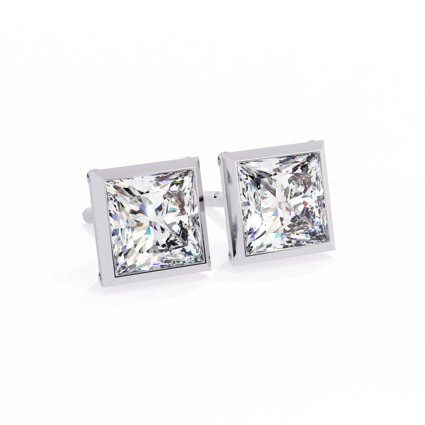 Princess Solitaire Diamond Stud