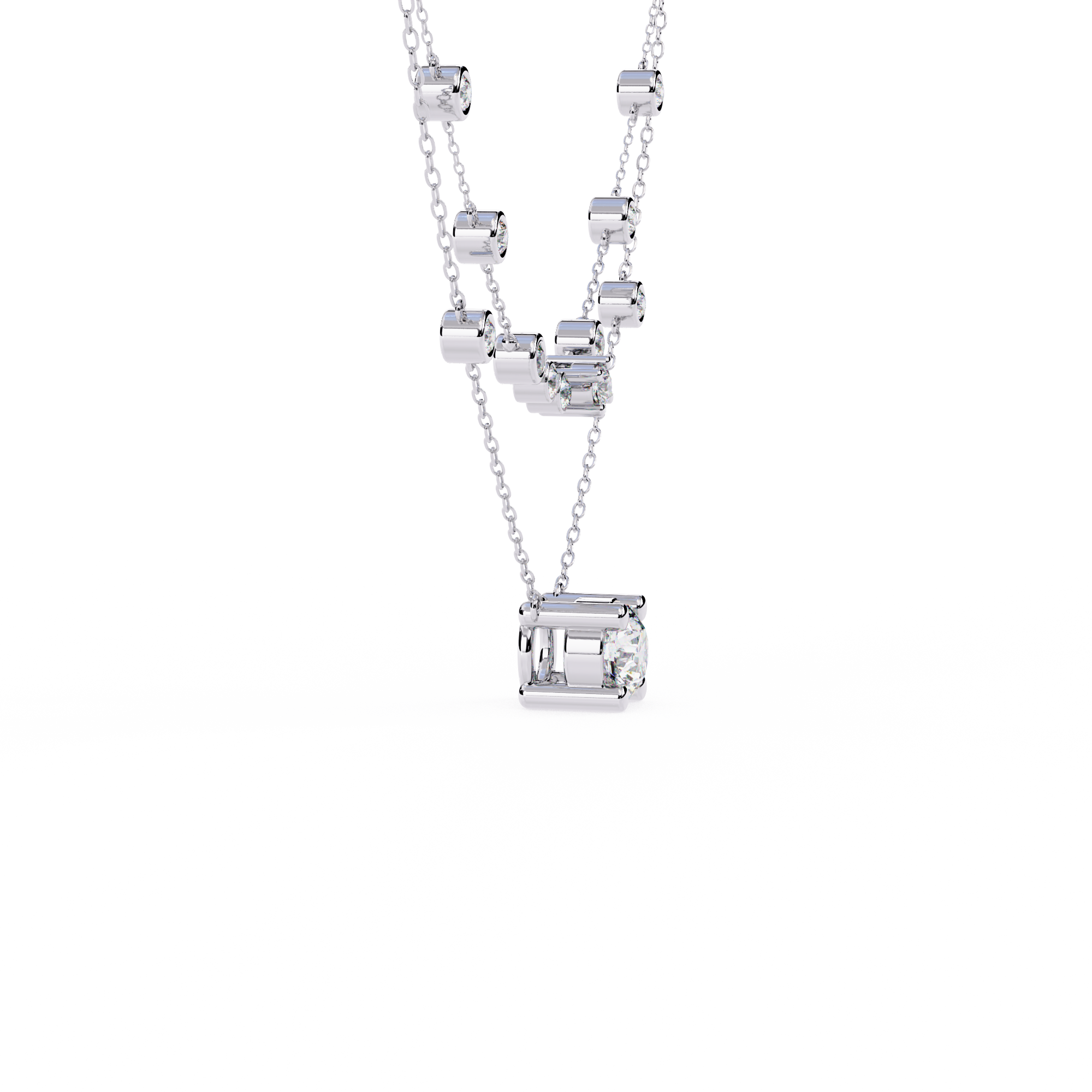 Premium Round Brilliant Diamond Solitaire Necklace
