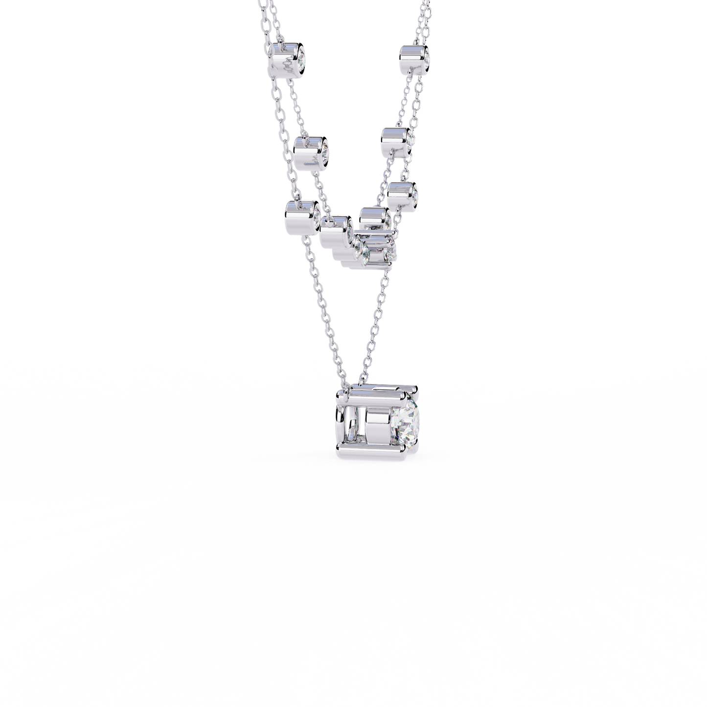 Premium Round Brilliant Diamond Solitaire Necklace