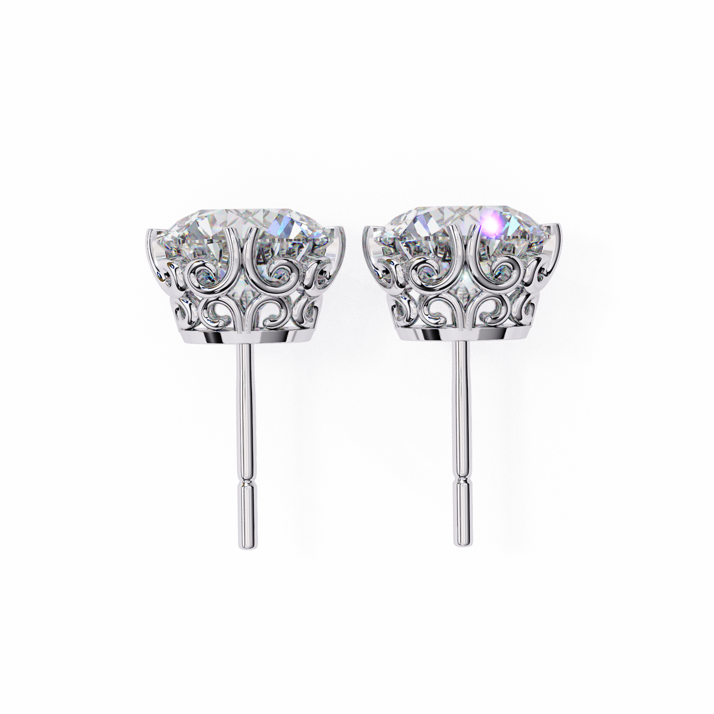 Round Diamond Earrings