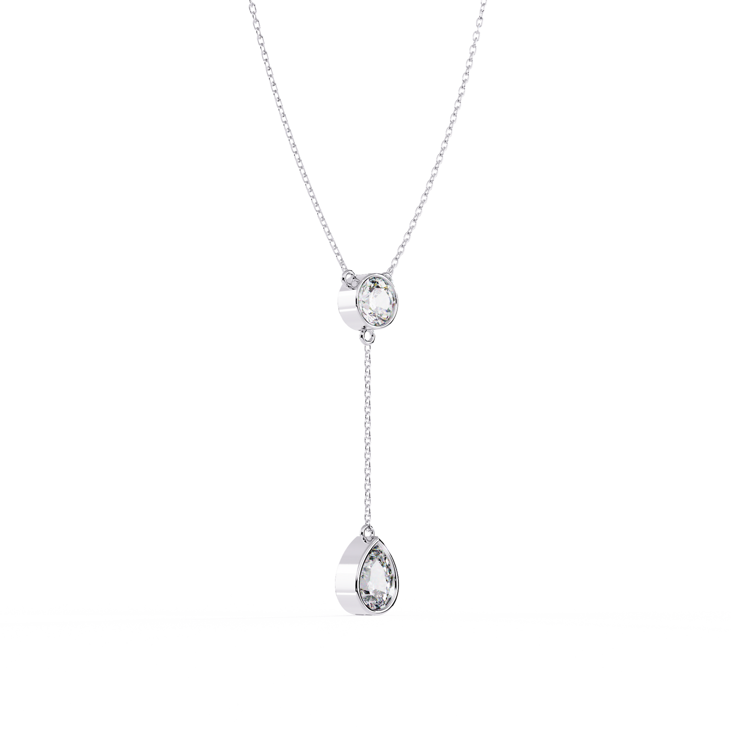 Classic Y-Necklace with Sparkling Diamonds