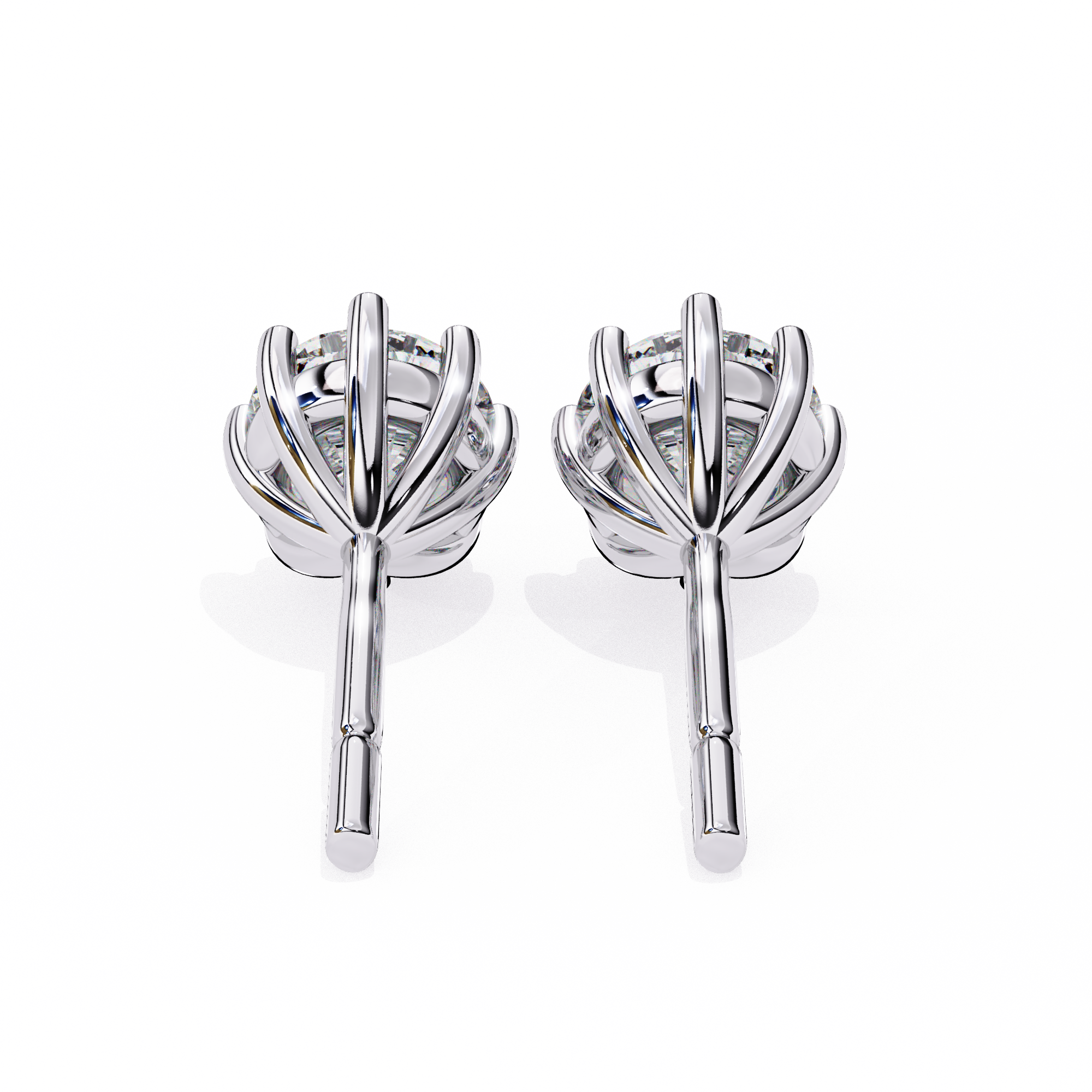 8 Prong Stud Earring