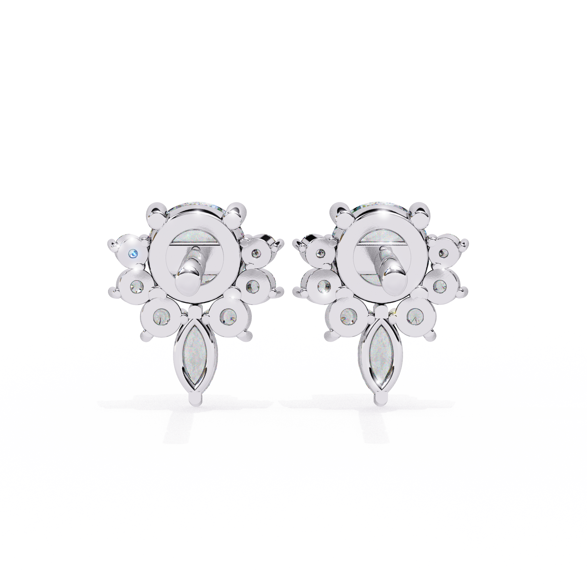 Round Cut Diamond Women's Hoop Earring