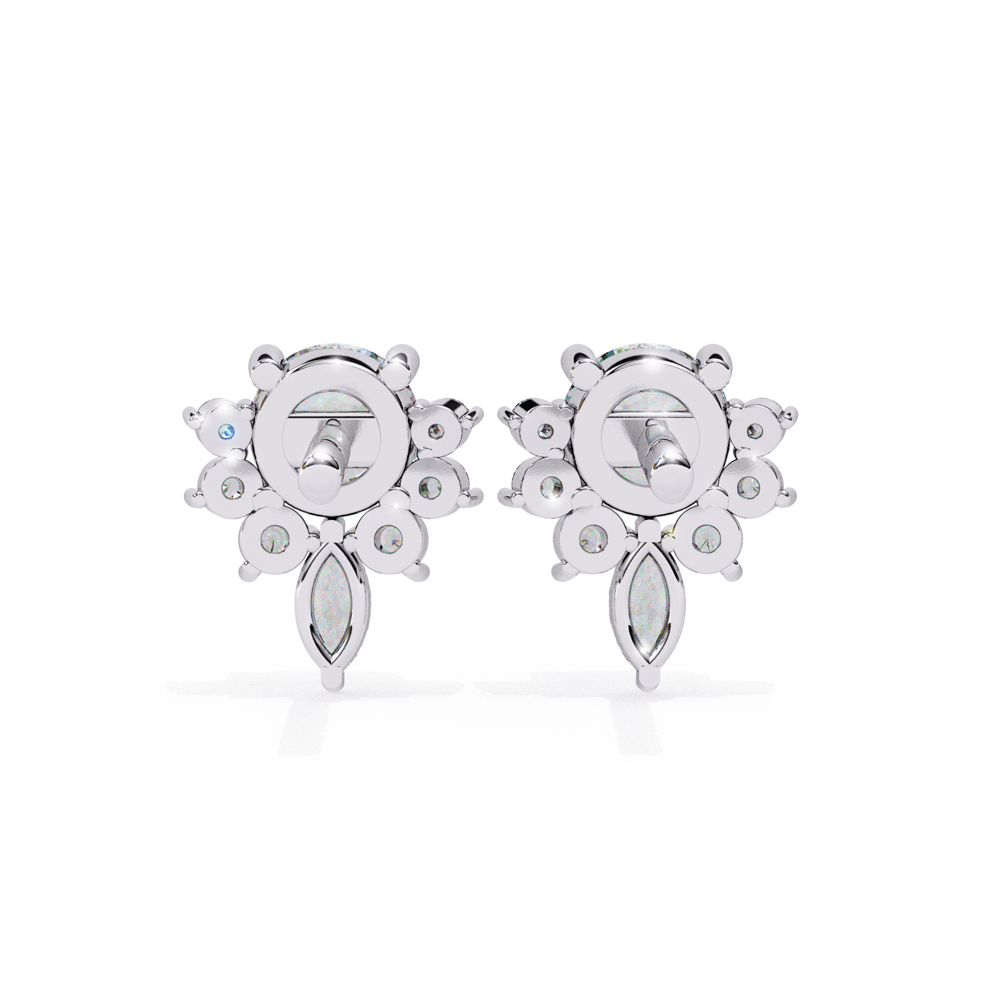 Round Cut Diamond Women's Hoop Earring