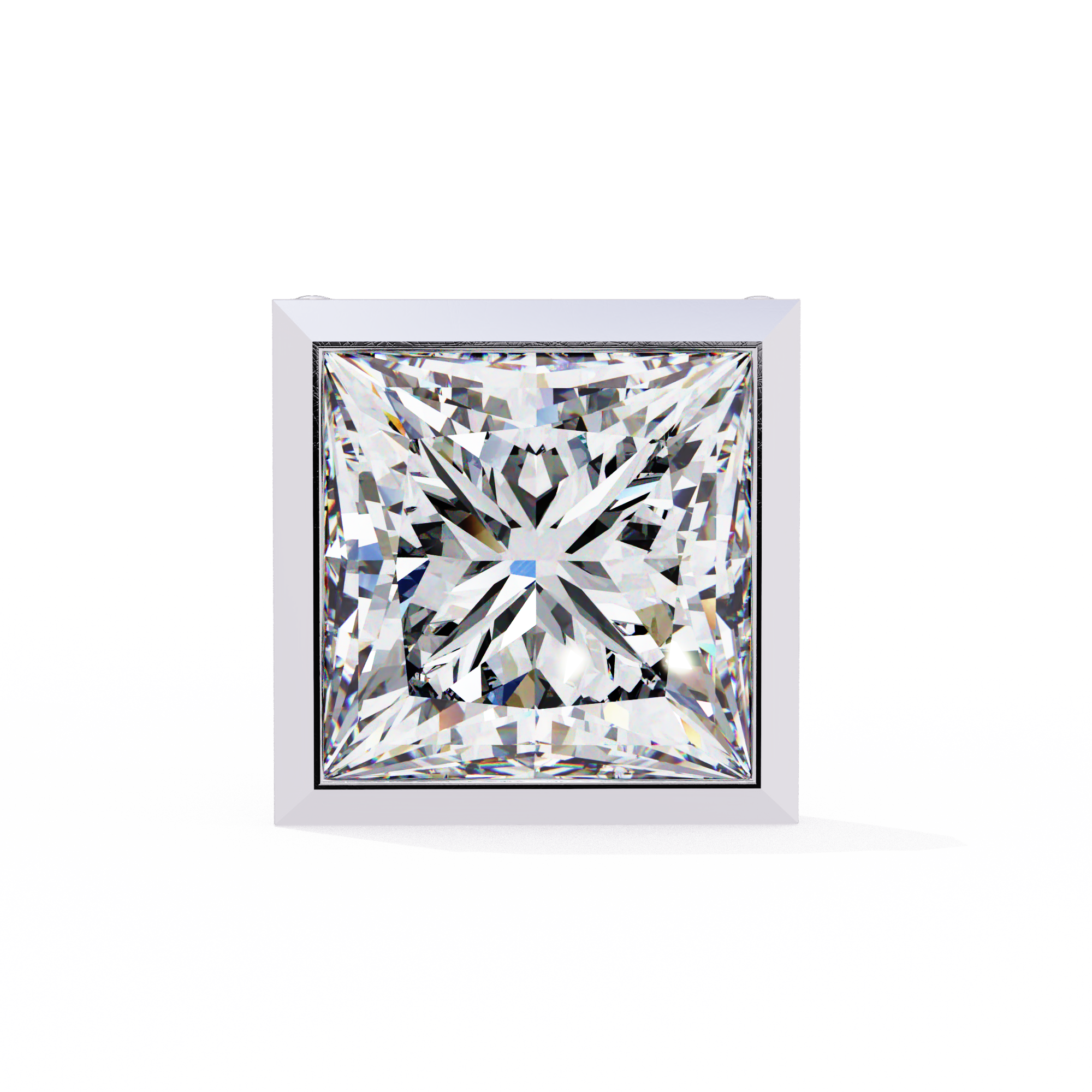 Princess Solitaire Diamond Stud