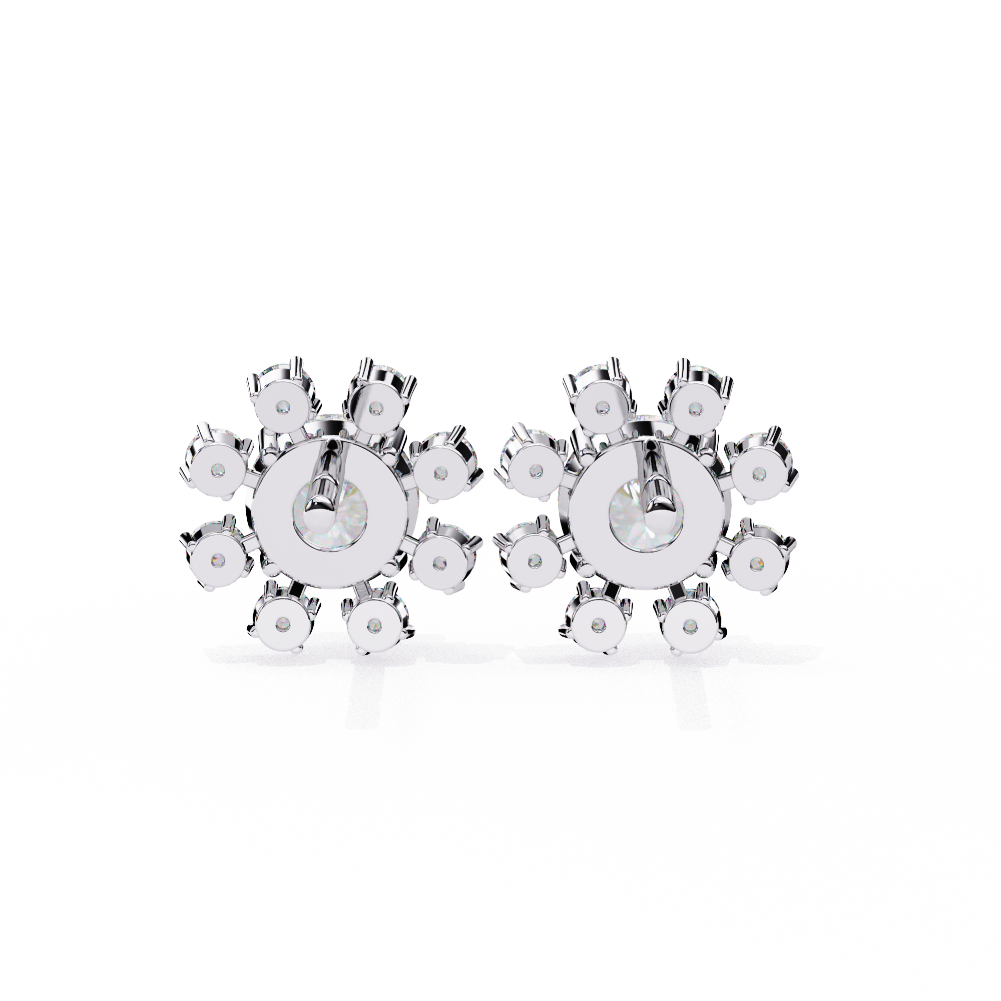 Round Studs with Wide Halo