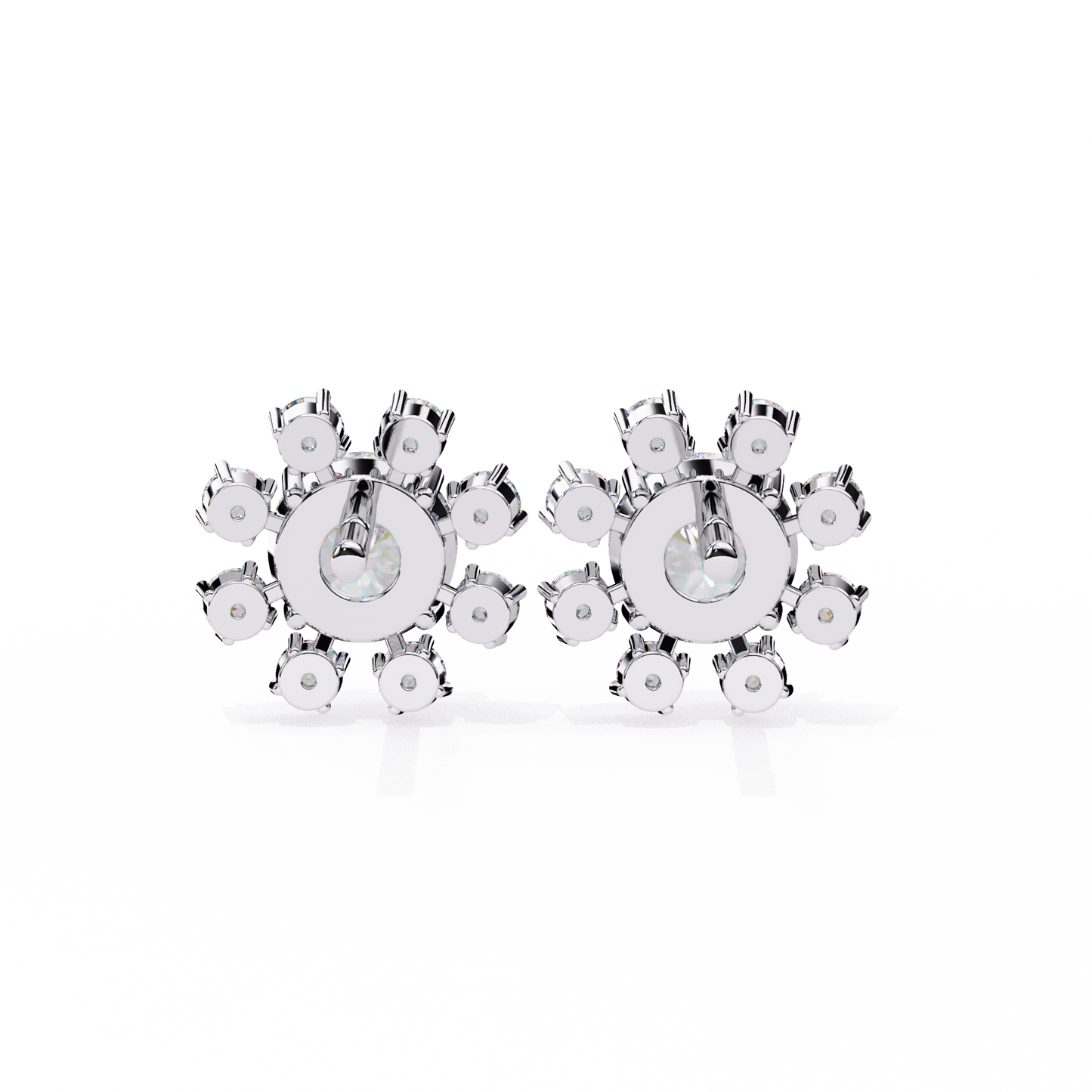 Round Studs with Wide Halo