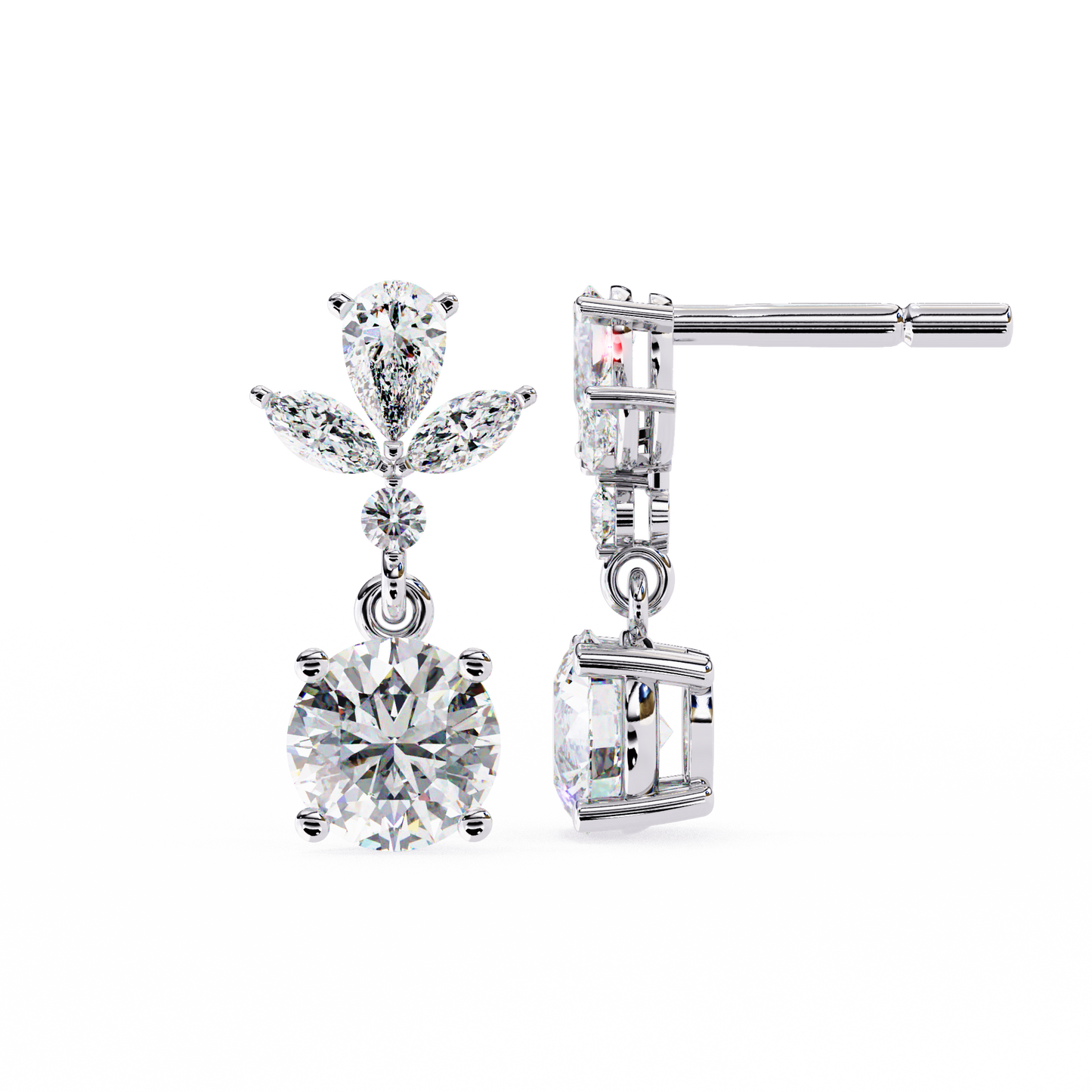 Double Drop Lab Grown Diamond Earrings