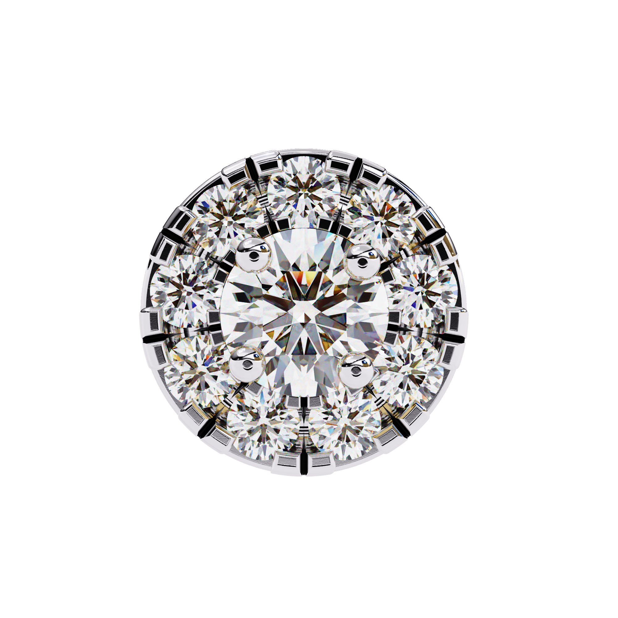 Halo Lab Grown Diamond Stud Earrings