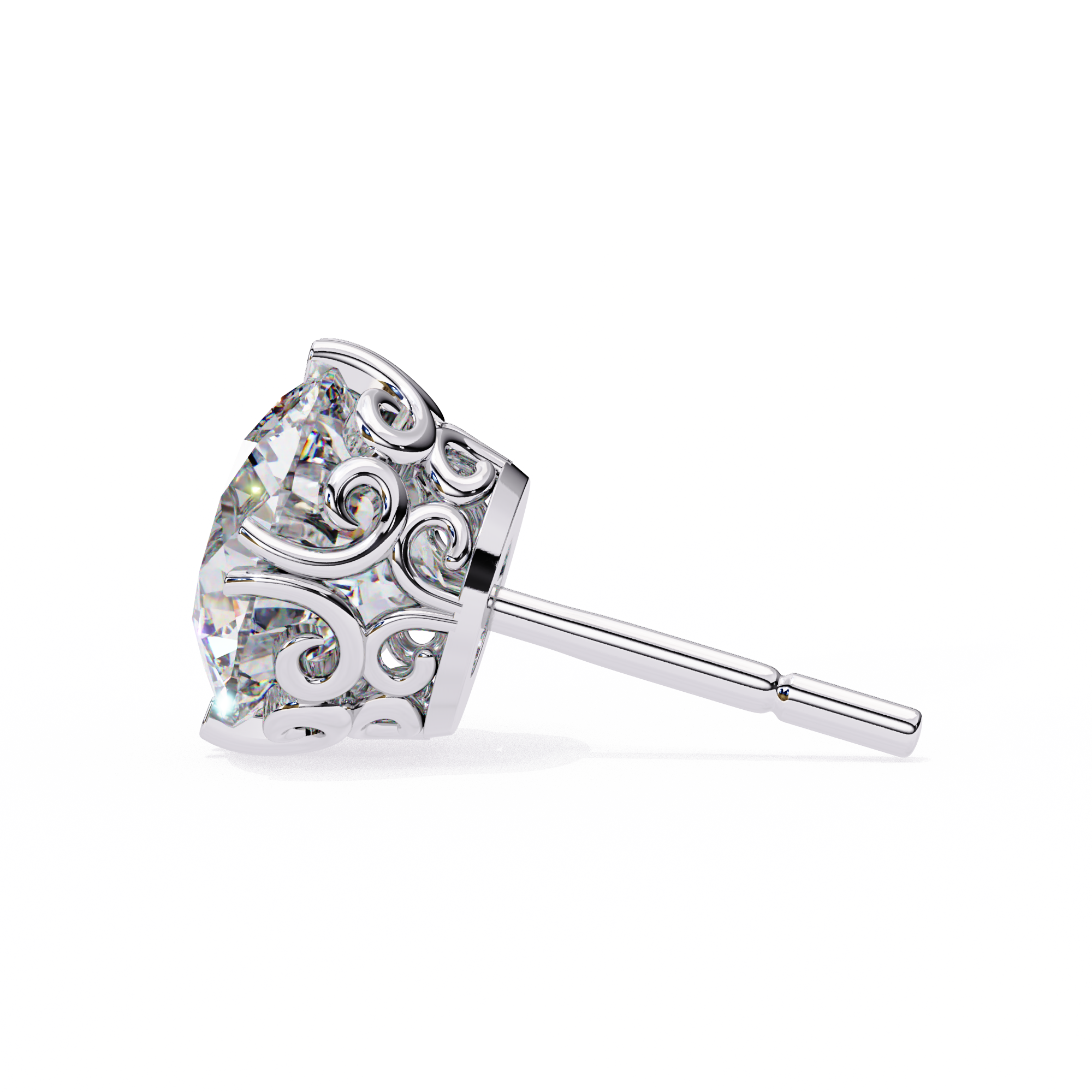 Round Diamond Earrings