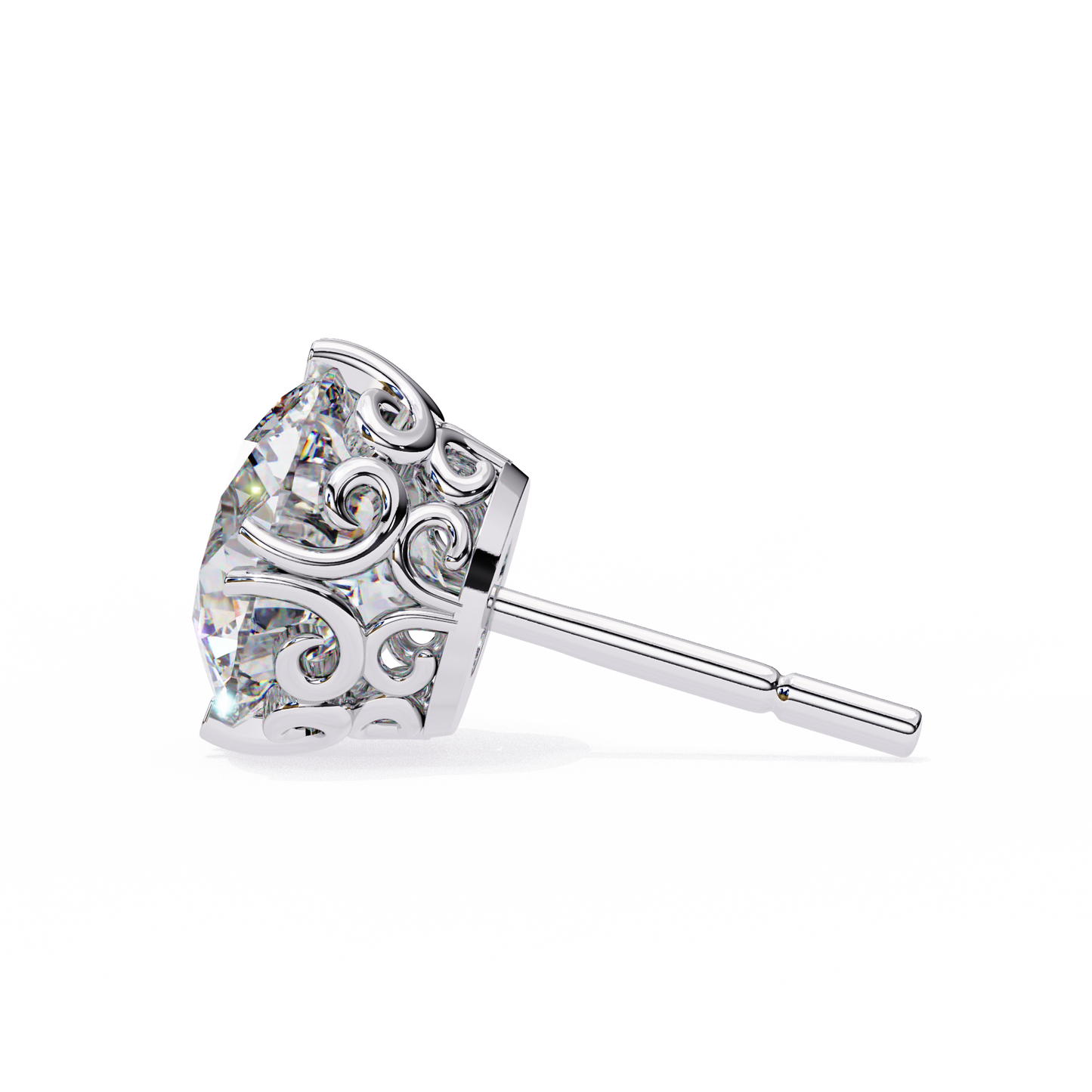 Round Diamond Earrings