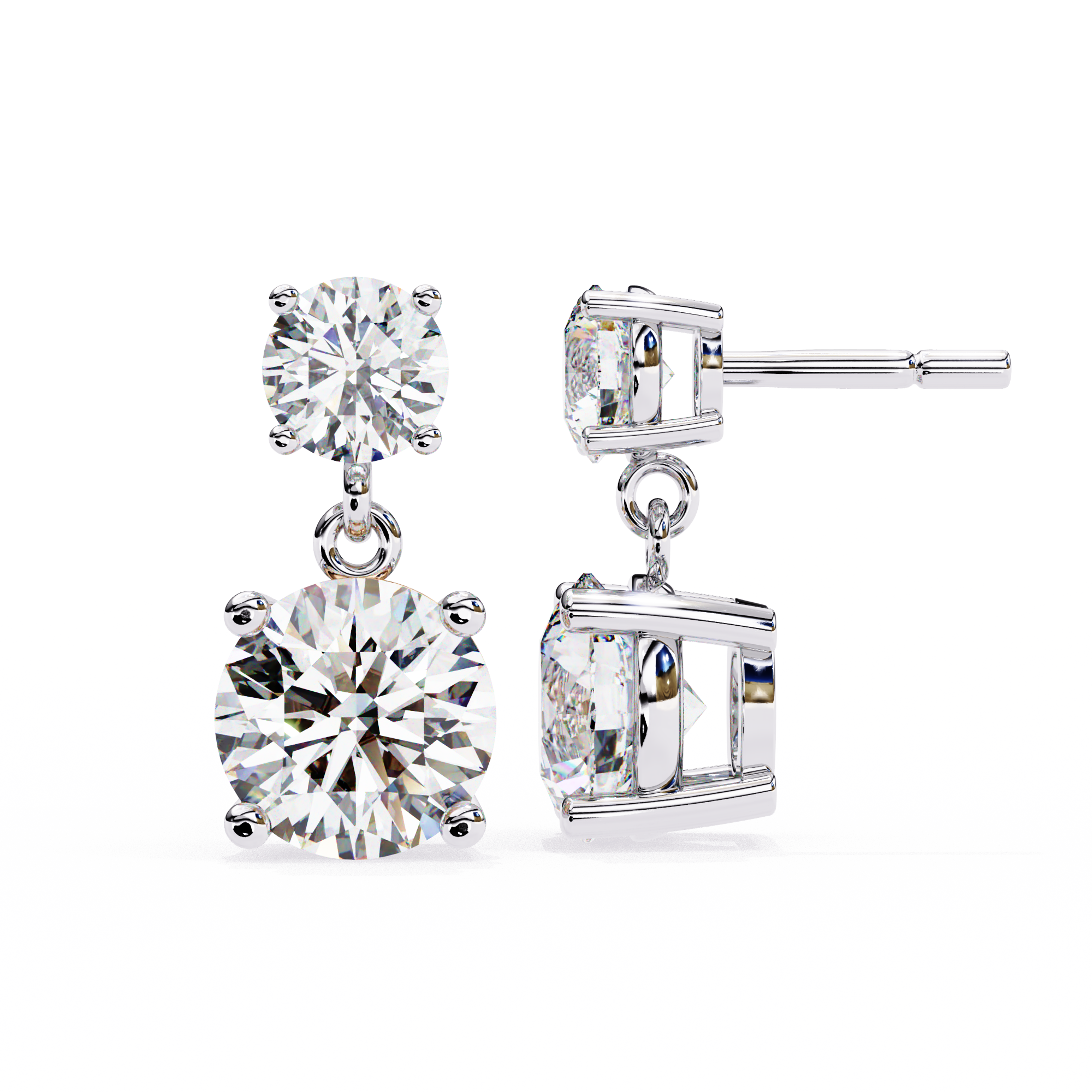 Diamond Duo Stud Earrings