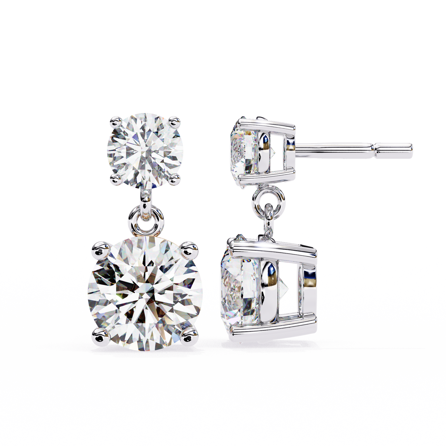 Diamond Duo Stud Earrings