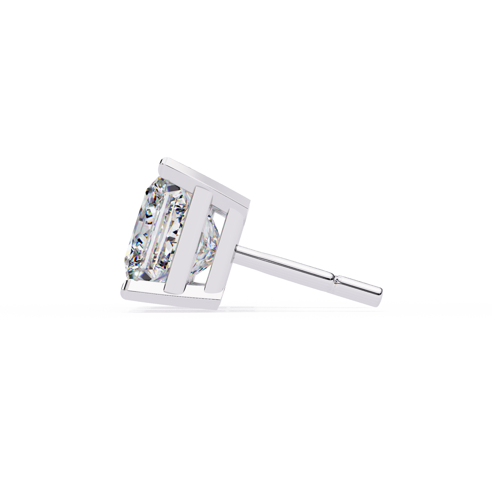Princess Cut Lab Grown Diamond Stud Earrings