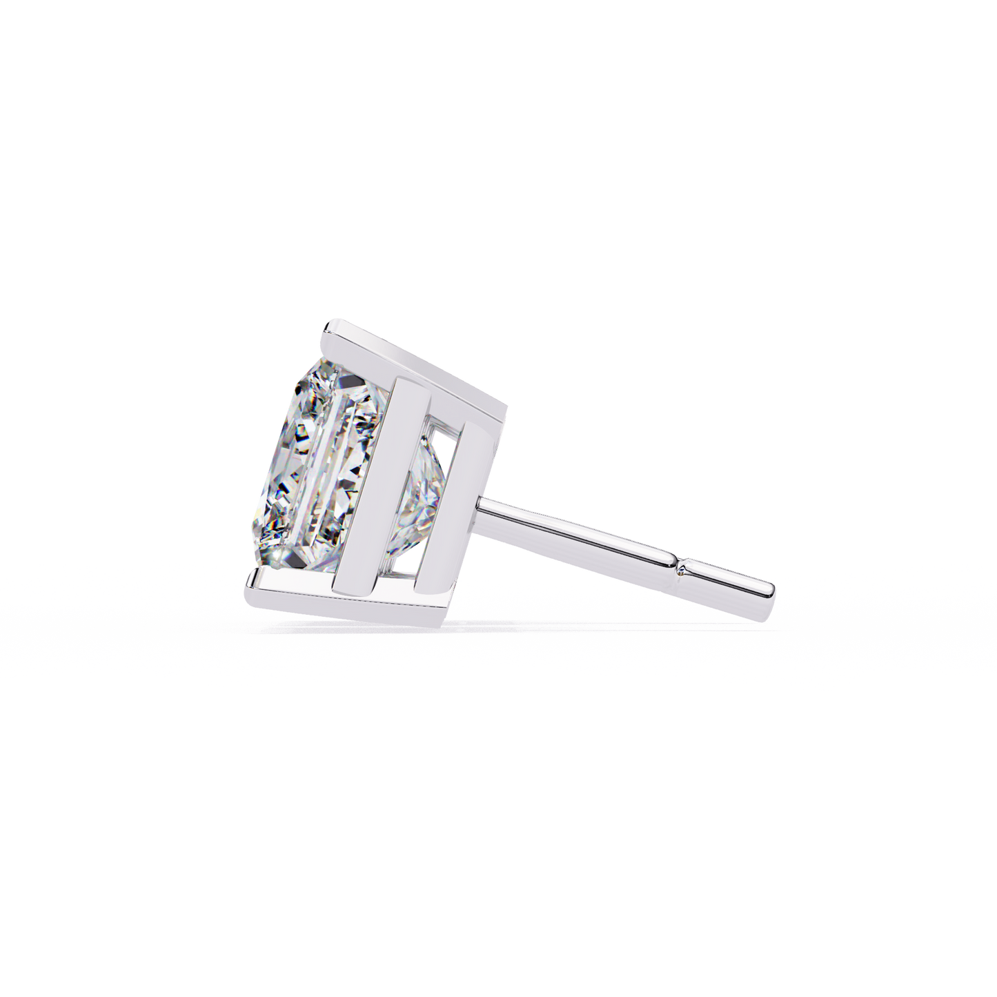 Princess Cut Lab Grown Diamond Stud Earrings
