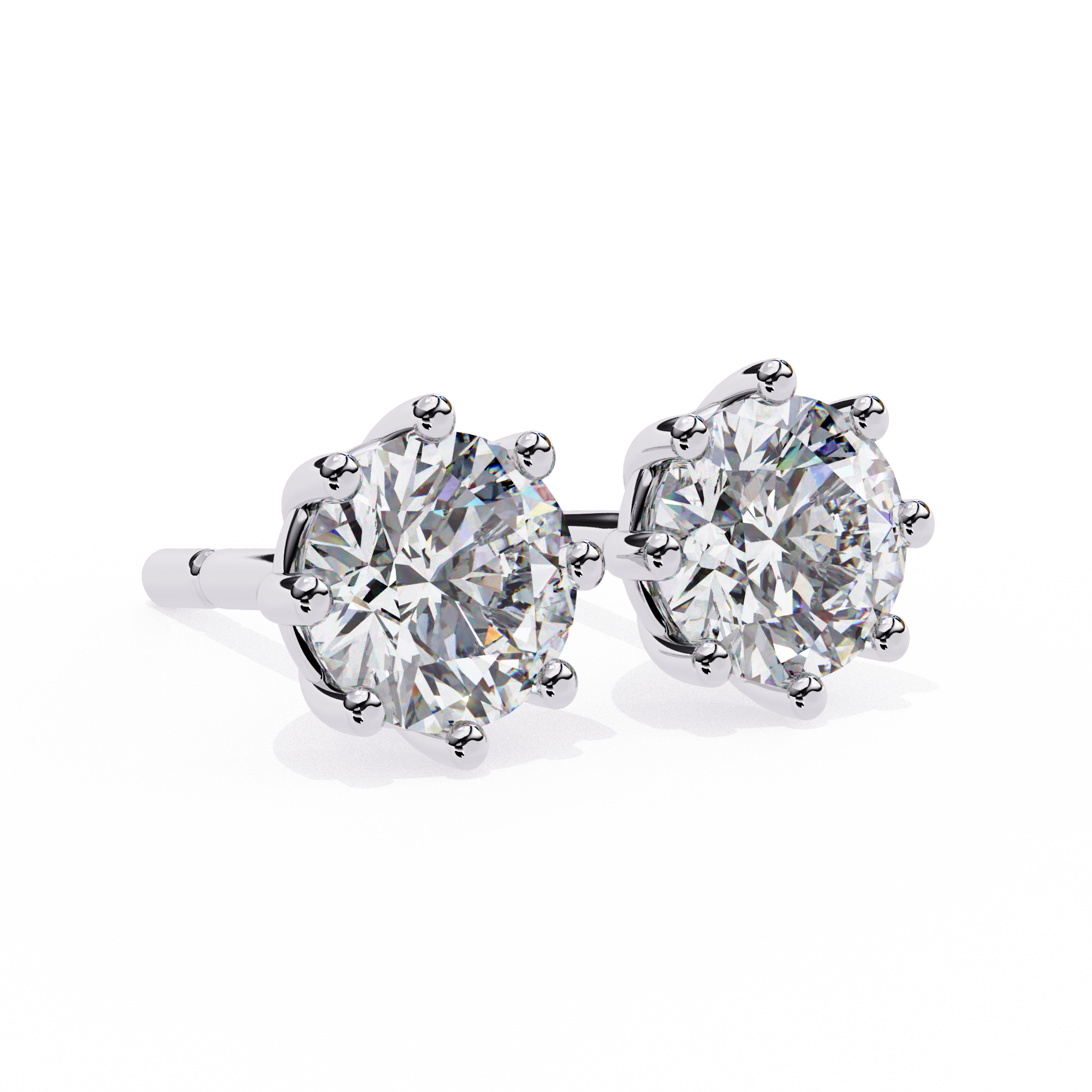 8 Prong Stud Earring